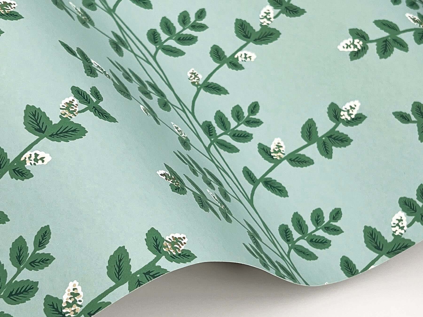 climbing-vine-wallpaper-soft-teal-york-wallcoverings-rf7421 - York Wallcoverings Wallpaper