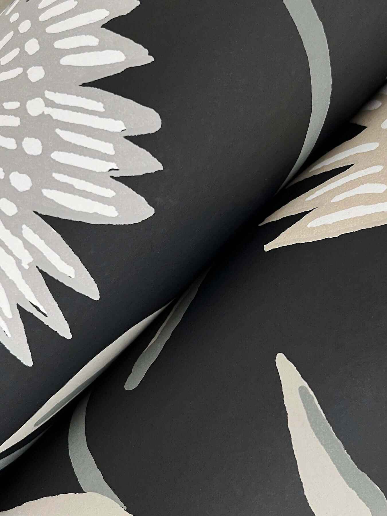 Aster Black Wallpaper - York Wallcoverings - RF7434 - York Wallcoverings Wallpaper