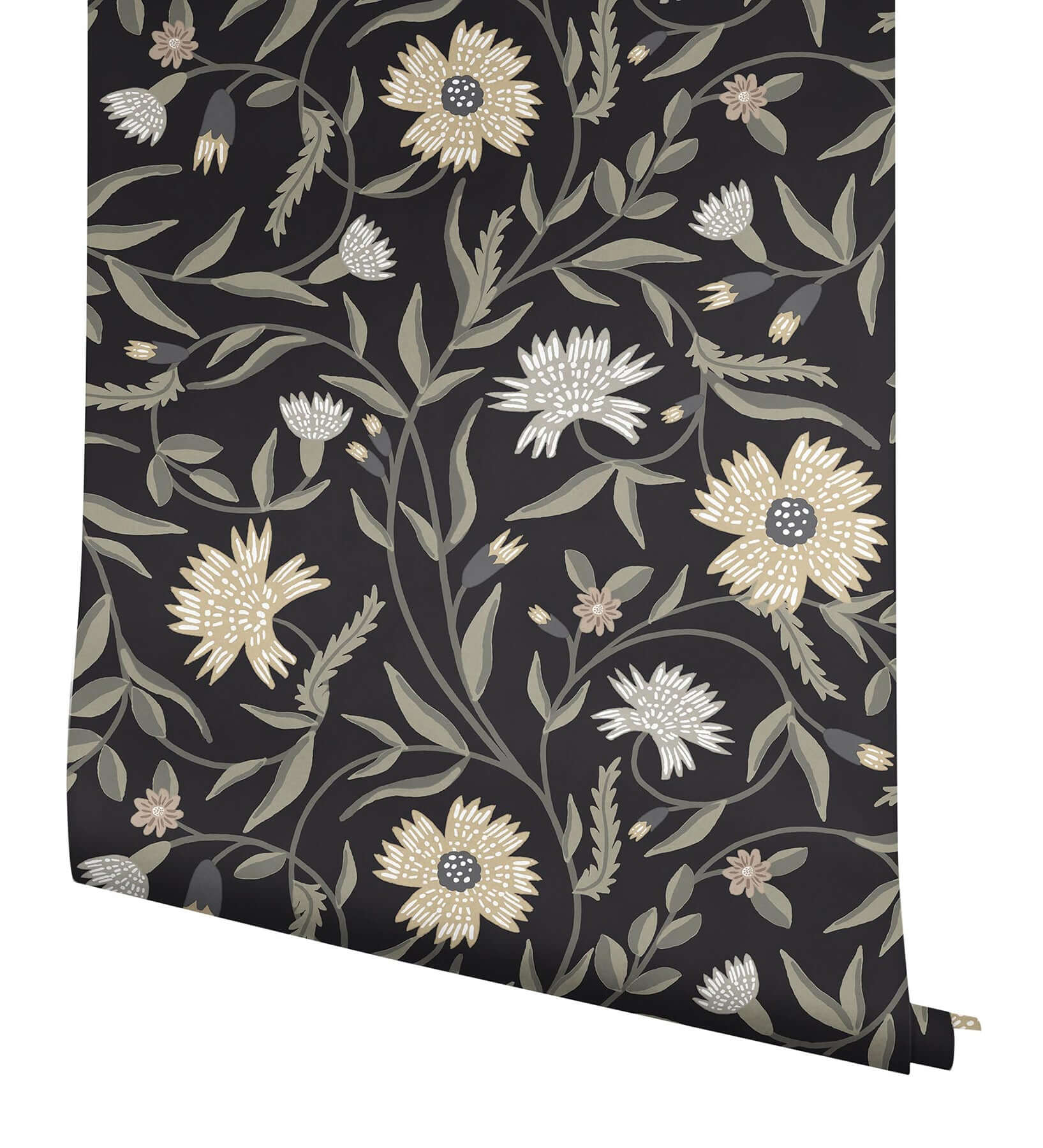 aster-black-wallpaper-york-wallcoverings-rf7434 - York Wallpaper Wallpaper