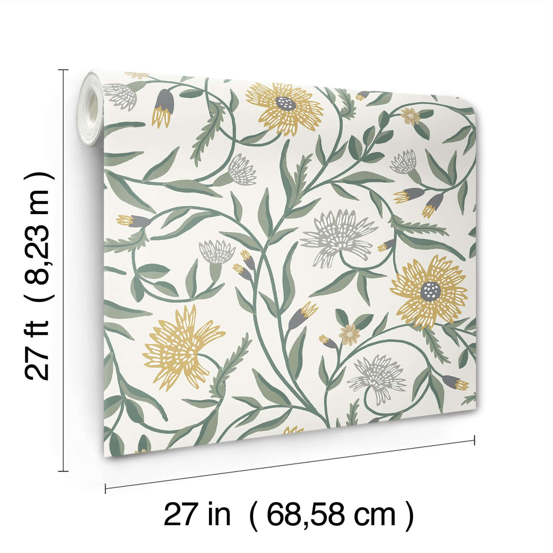 aster-wallpaper-linen-gold-york-wallcoverings-rf7432 - York Wallcoverings Wallpaper
