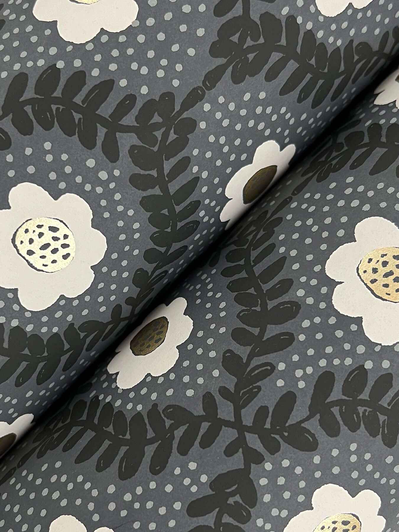Emma Black Wallpaper - York Wallcoverings - RF7442 - York Wallcoverings Wallpaper