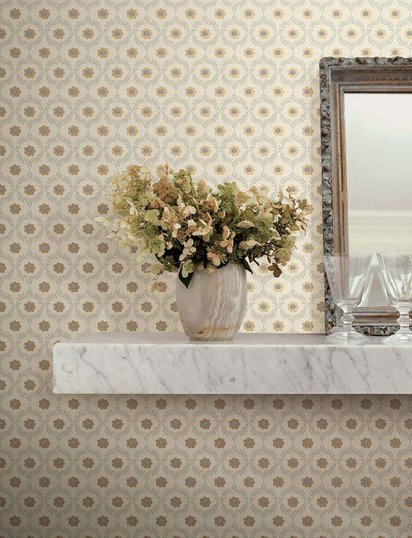 Emma Linen Wallpaper - York Wallcoverings - RF7443 - York Wallcoverings Wallpaper