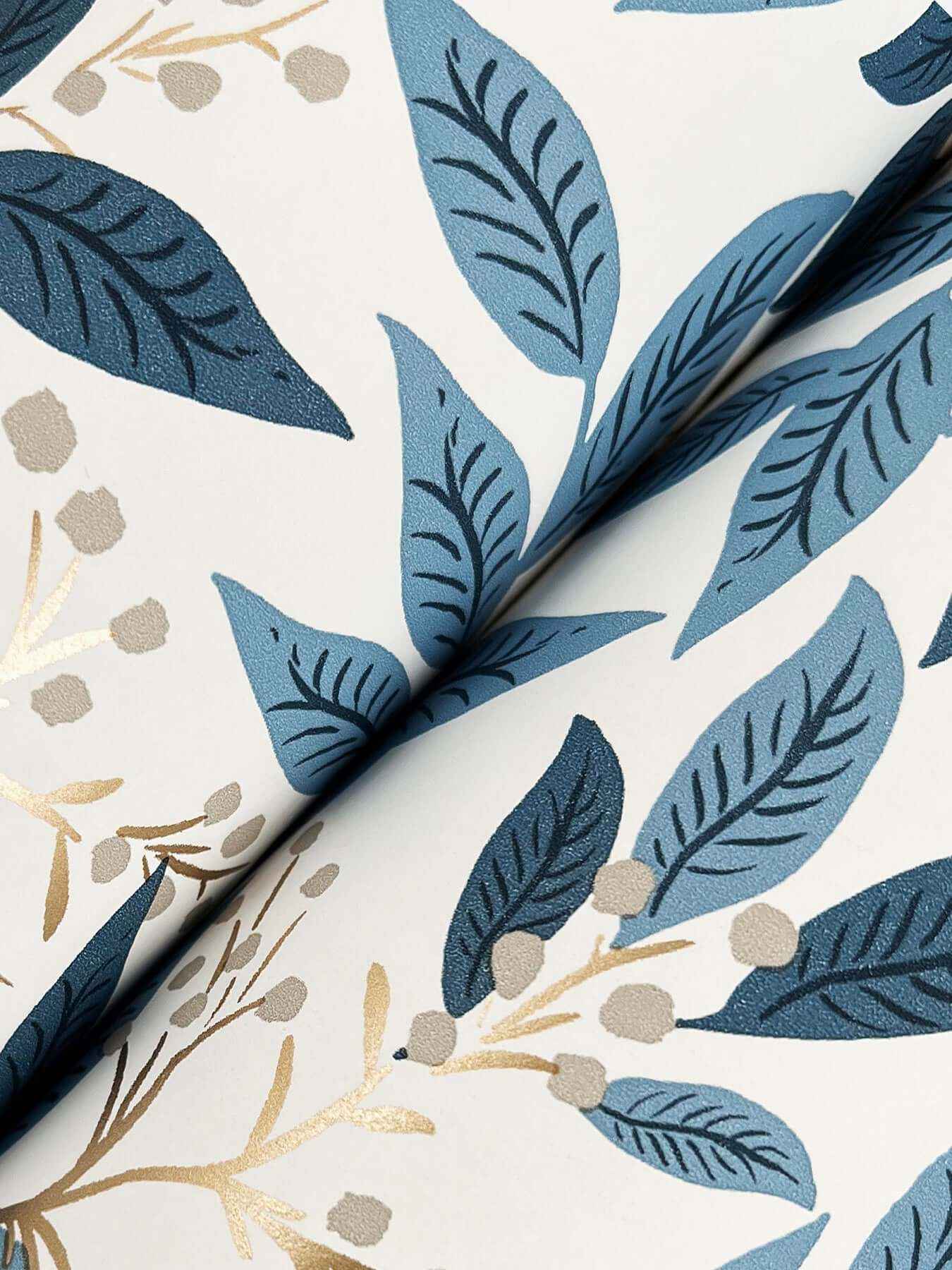 Willowberry Blue Wallpaper - York Wallcoverings - RF7461 - York Wallcoverings Wallpaper