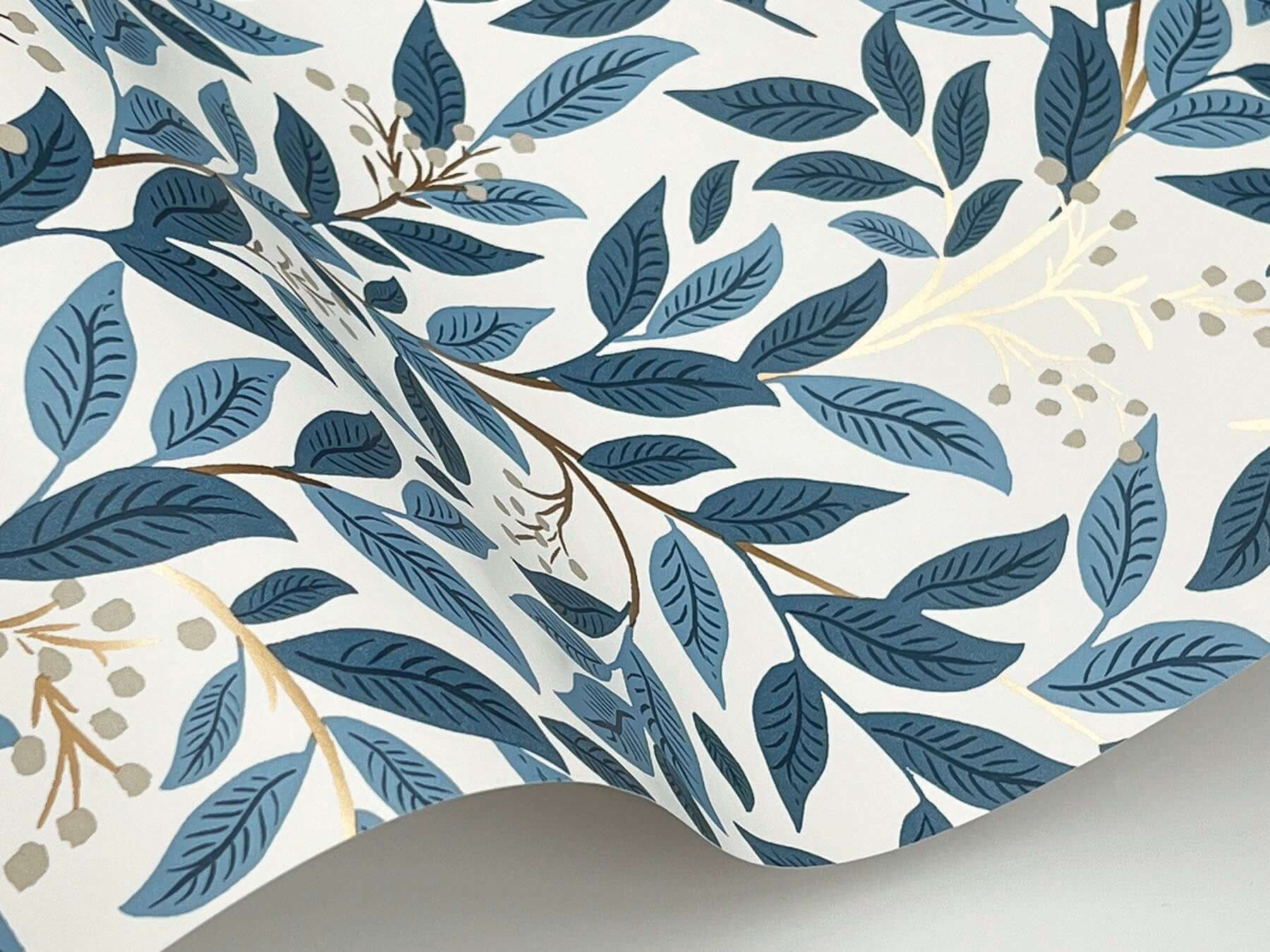 willowberry-wallpaper-blue-white-york-wallcoverings-rf7461 - York Wallcoverings Wallpaper
