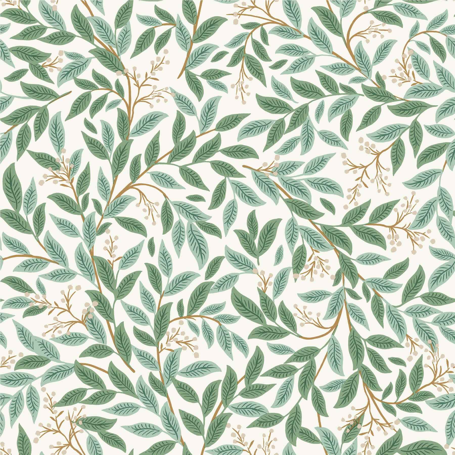 Willowberry Emerald Wallpaper - York Wallcoverings - RF7464