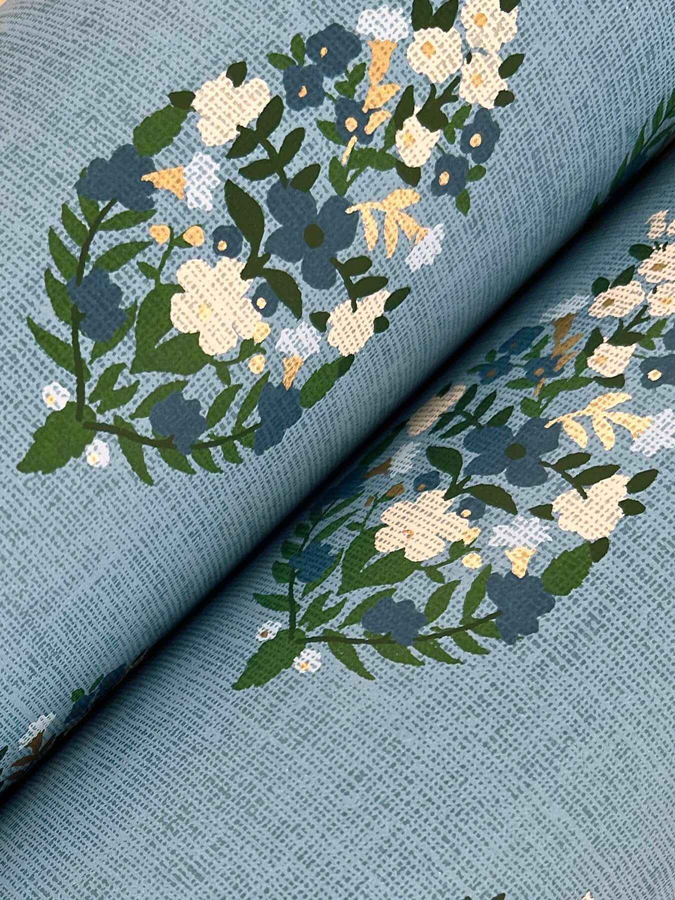 Paisley Blue Wallpaper - York Wallcoverings - RF7473 - York Wallcoverings Wallpaper