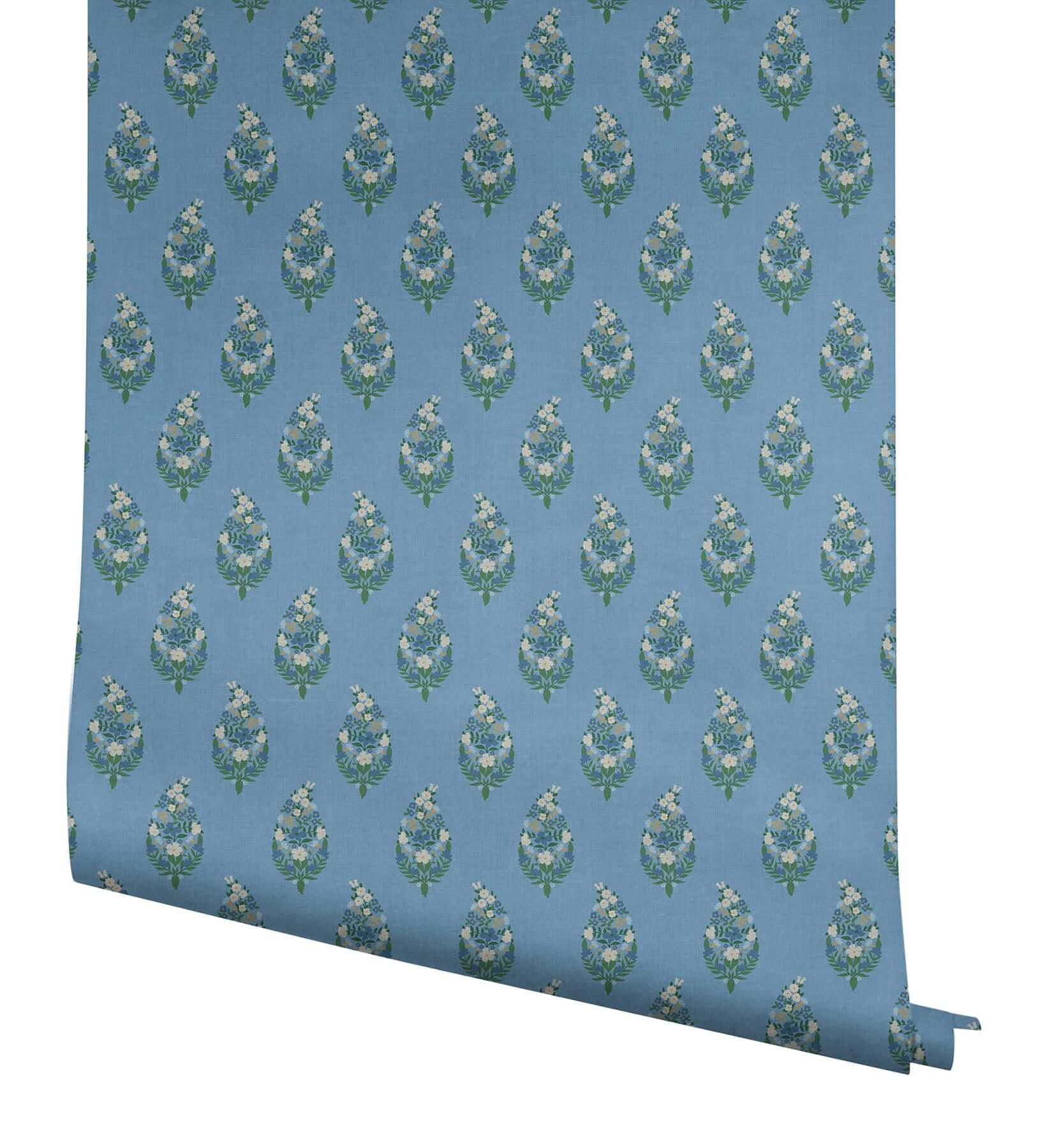 paisley-wallpaper-blue-york-wallcoverings-rf7473 - York Wallcoverings Wallpaper