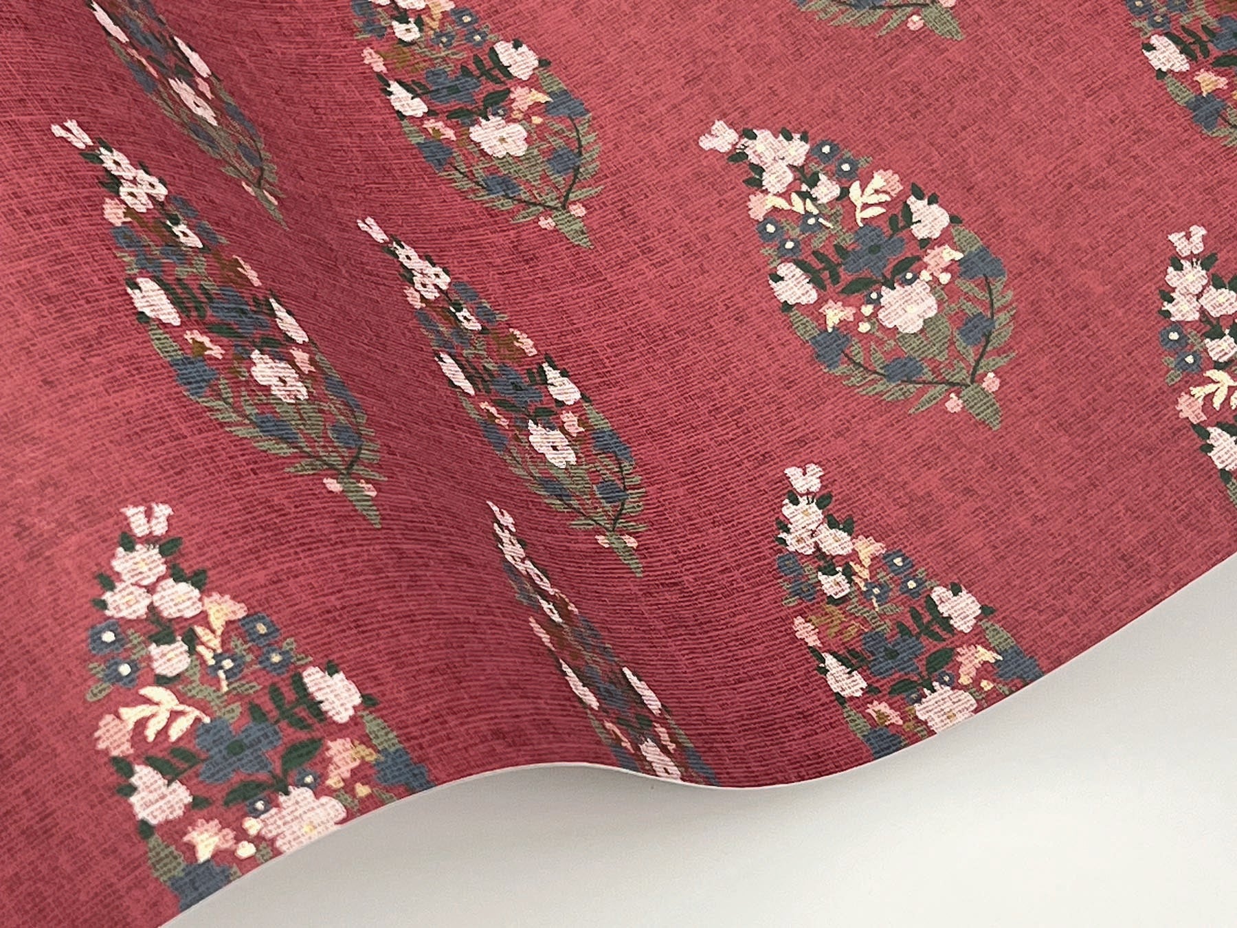 paisley-wallpaper-burgundy-york-wallcoverings-rf7475 - York Wallcoverings Wallpaper