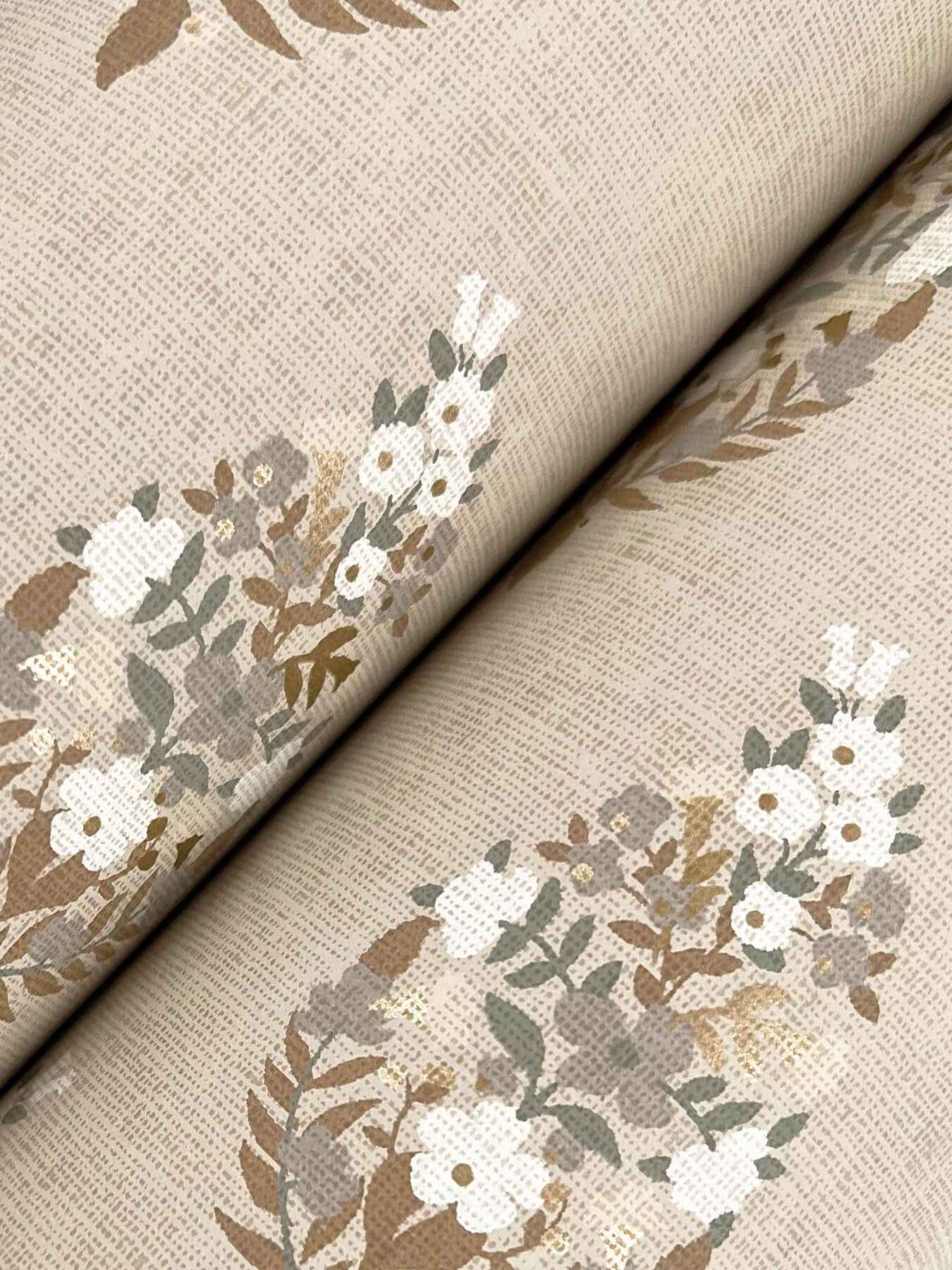 Paisley Linen Wallpaper - York Wallcoverings - RF7474 - York Wallcoverings Wallpaper