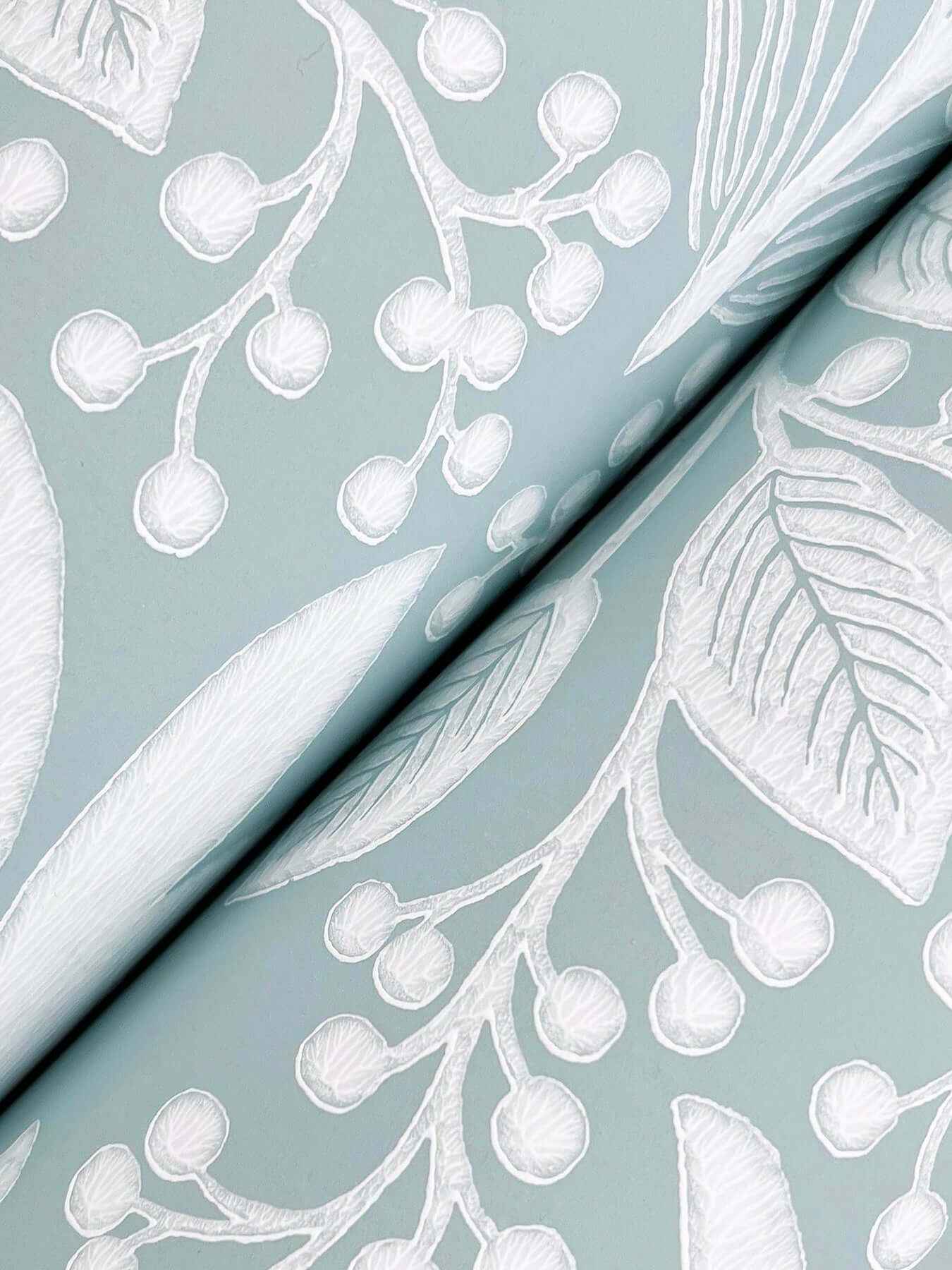 Pineapple Damask Light Blue Wallpaper - York Wallcoverings - RF7484 - York Wallcoverings Wallpaper