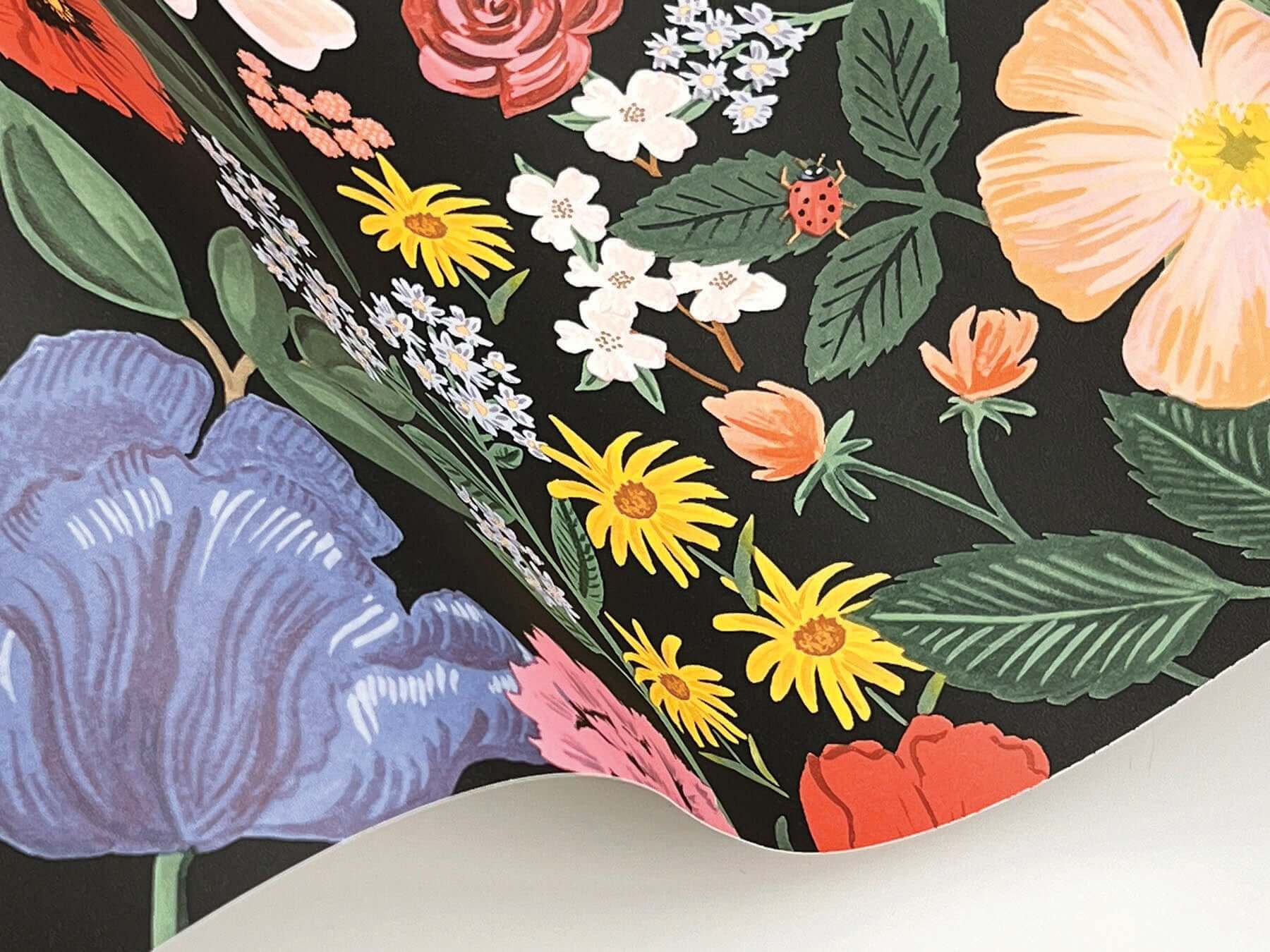 blossom-wallpaper-black-york-wallcoverings-rf7491 - York Wallcoverings Wallpaper