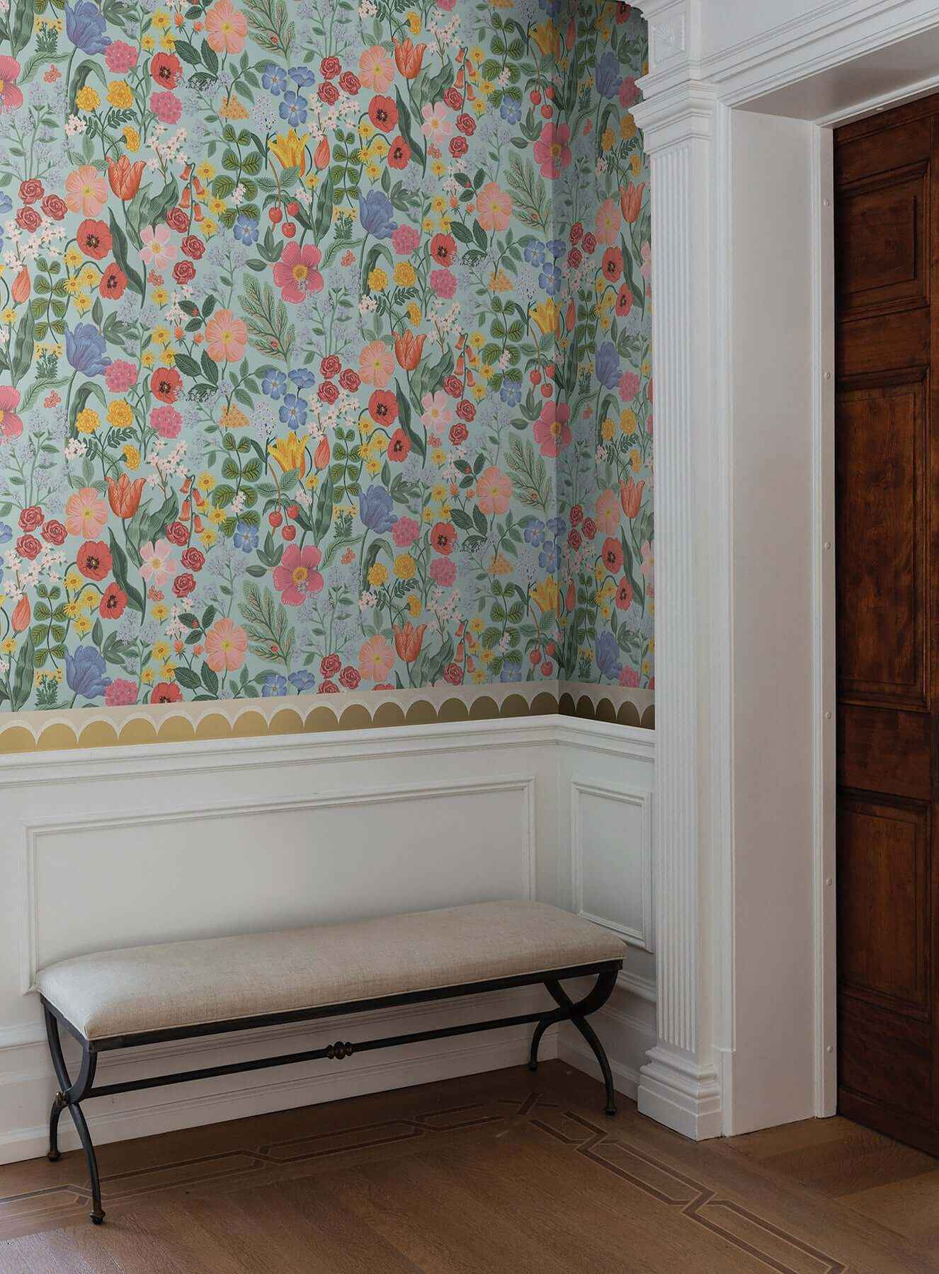 Blossom Light Blue Wallpaper - York Wallcoverings - RF7493 - York Wallcoverings Wallpaper