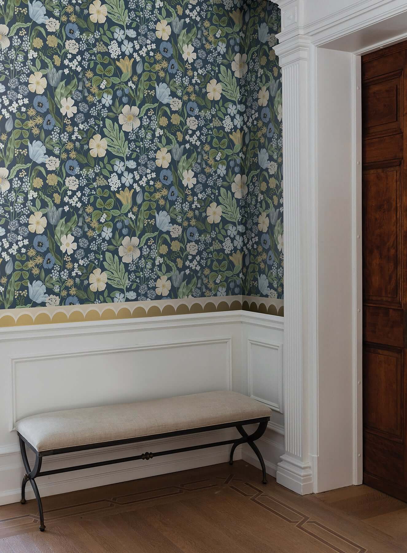 blossom-navy-wallpaper-york-wallcoverings-rf7494 - York Wallpaper Wallpaper
