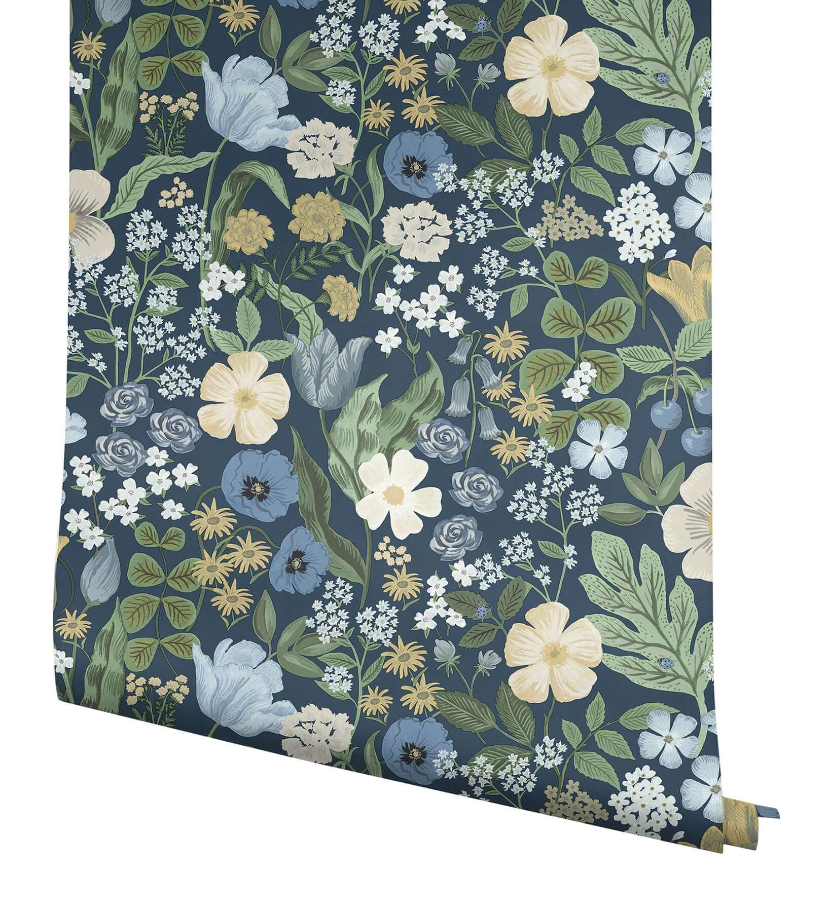 blossom-navy-wallpaper-york-wallcoverings-rf7494 - York Wallpaper Wallpaper