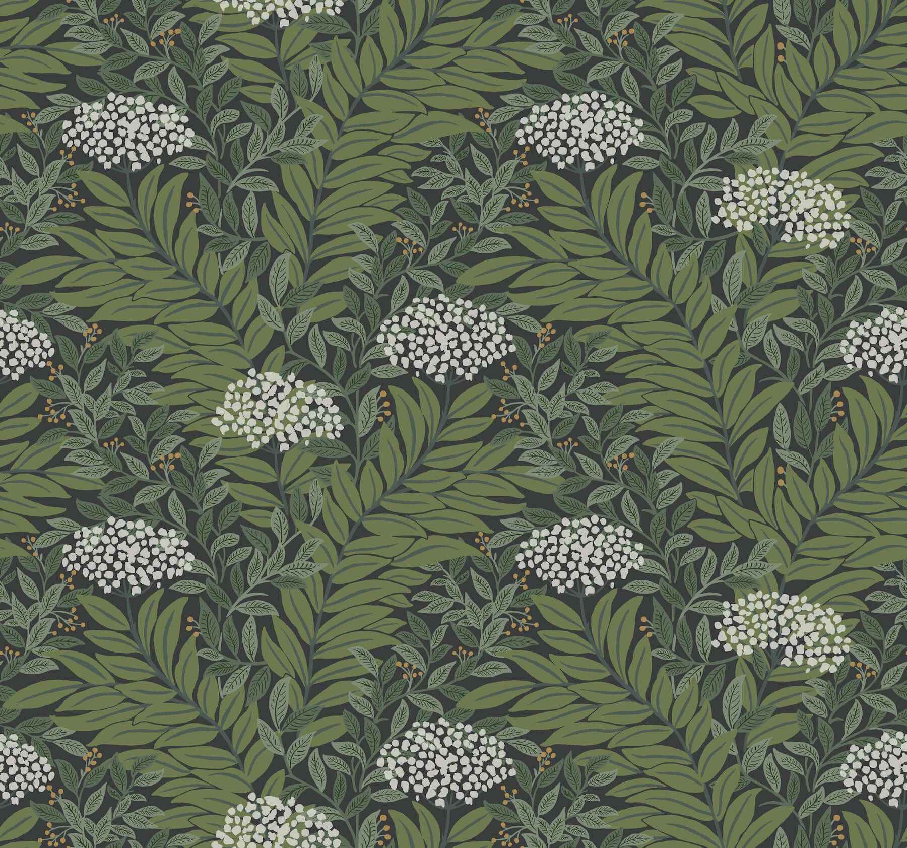 Highgrove Black Wallpaper - York Wallcoverings - RF7504