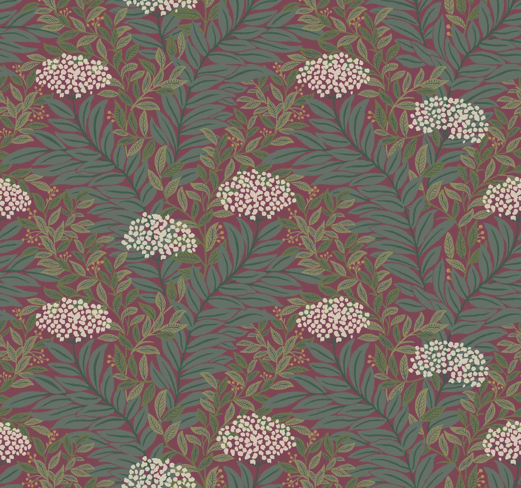 Highgrove Burgundy Wallpaper - York Wallcoverings - RF7506