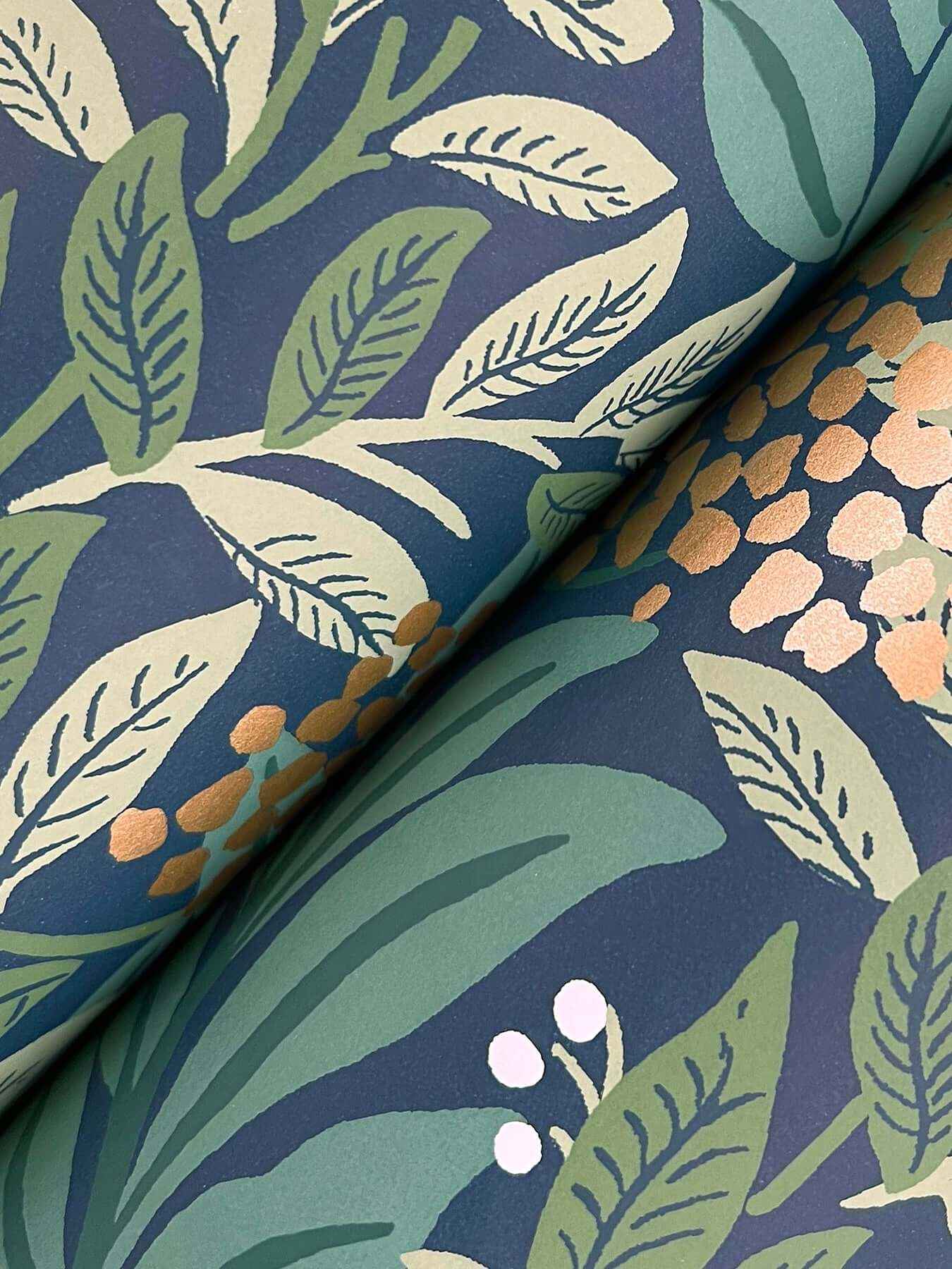 Highgrove Navy Wallpaper - York Wallcoverings - RF7505 - York Wallcoverings Wallpaper
