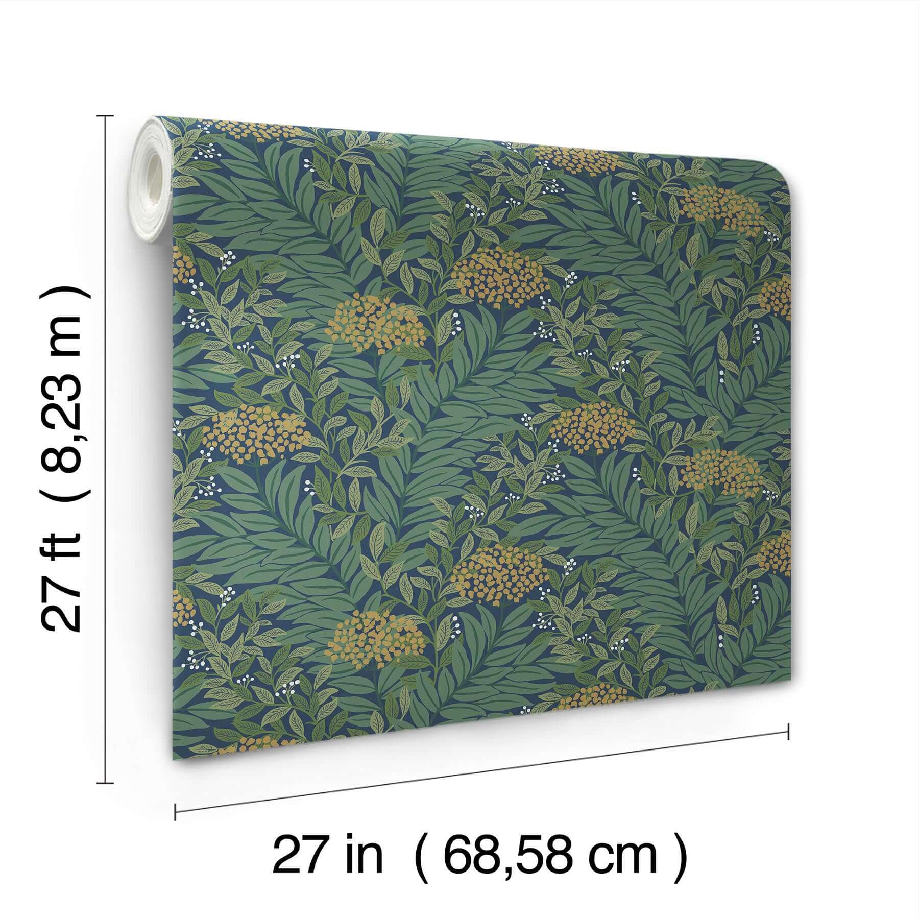 highgrove-wallpaper-navy-york-wallcoverings-rf7505 - York Wallcoverings Wallpaper