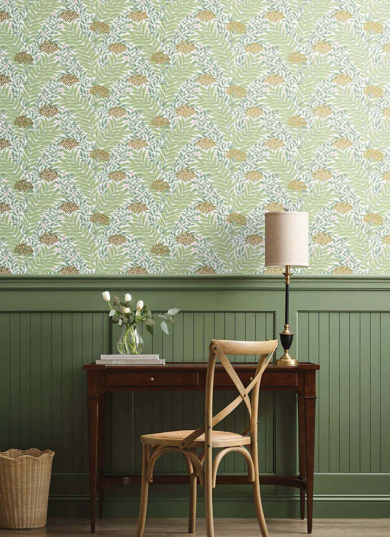 Highgrove White Wallpaper - York Wallcoverings - RF7501 - York Wallcoverings Wallpaper