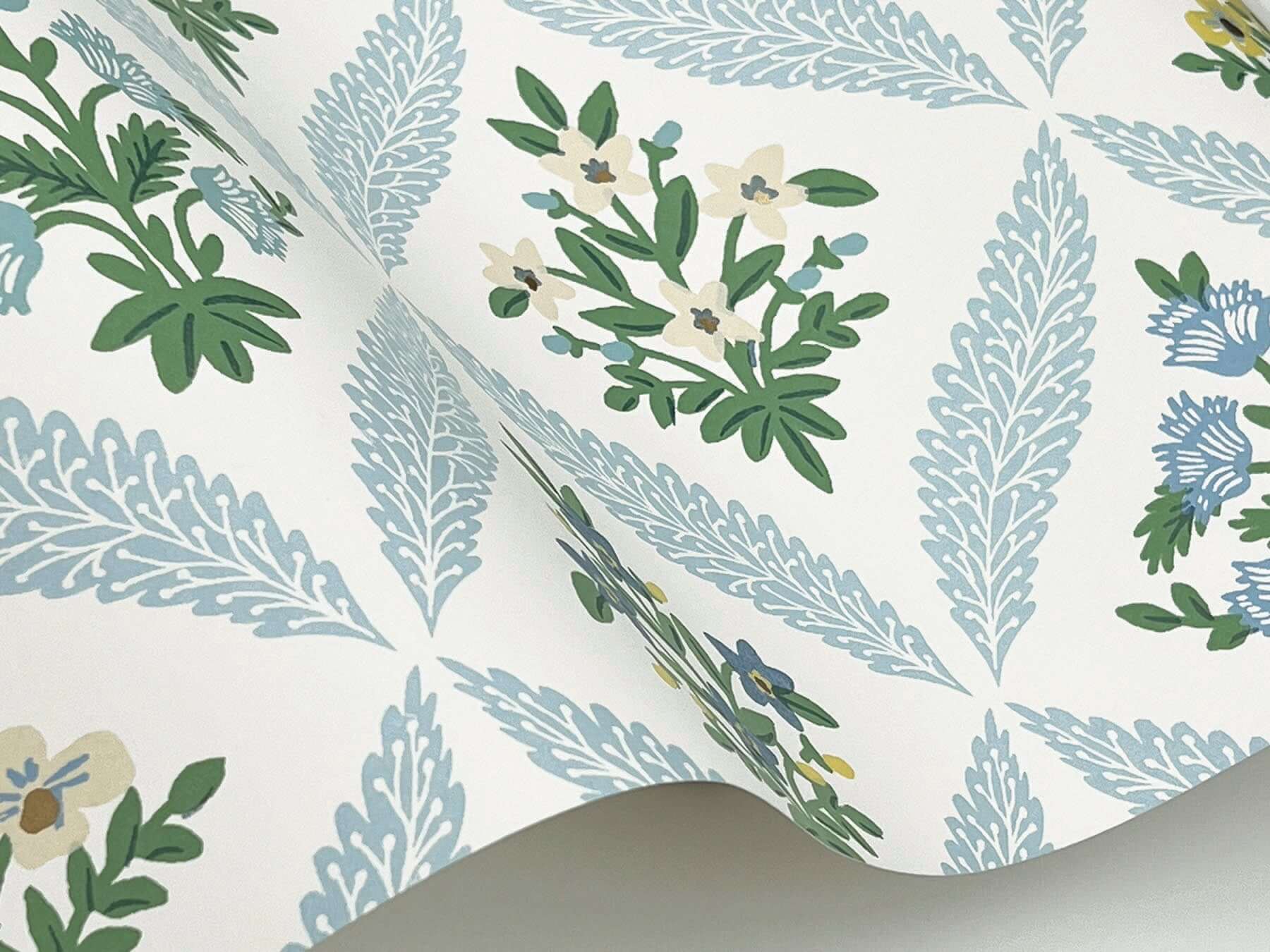 estee-garden-wallpaper-blue-multi-york-wallcoverings-rf7514 - York Wallcoverings Wallpaper