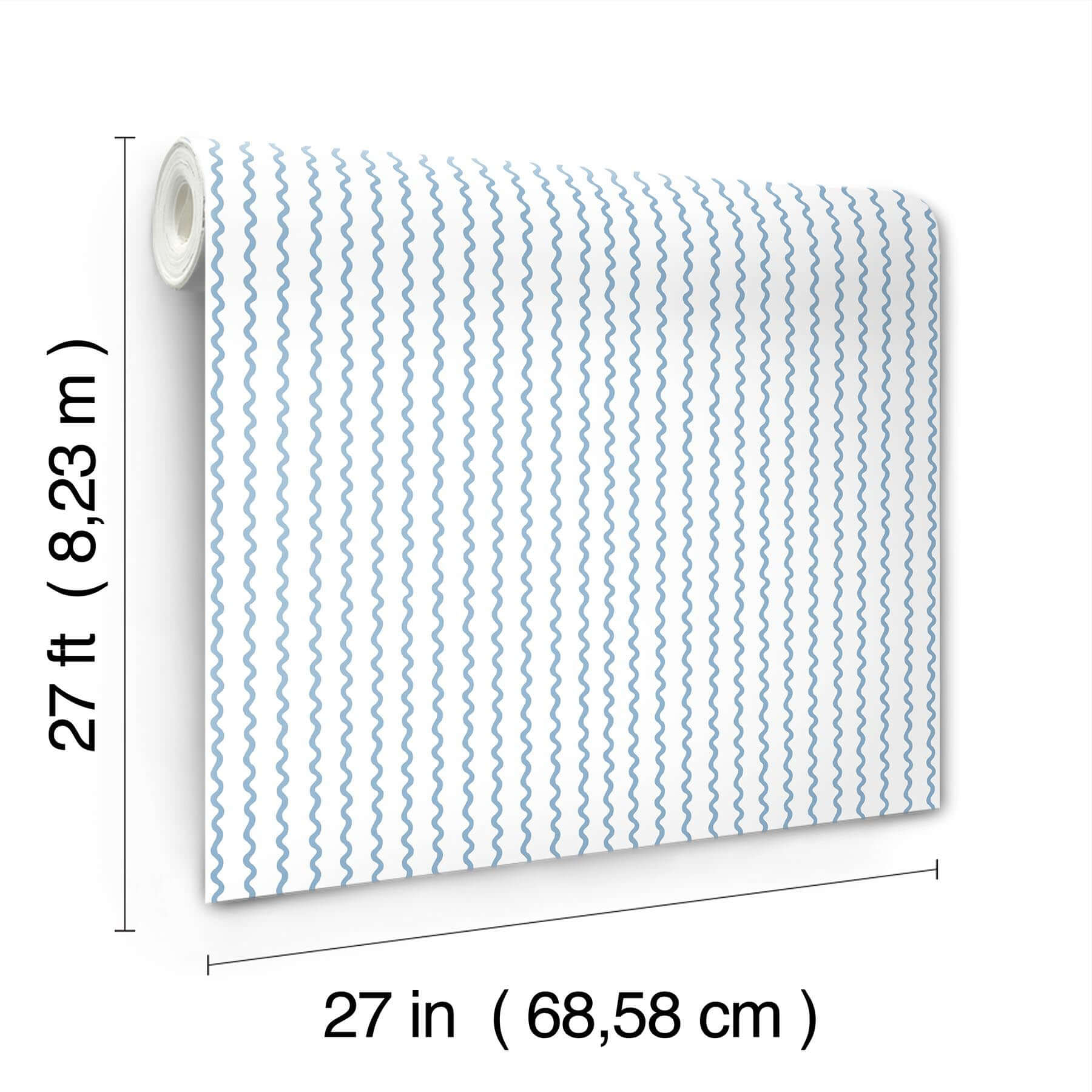rickrack-wallpaper-blue-york-wallcoverings-rf7555 - York Wallcoverings Wallpaper