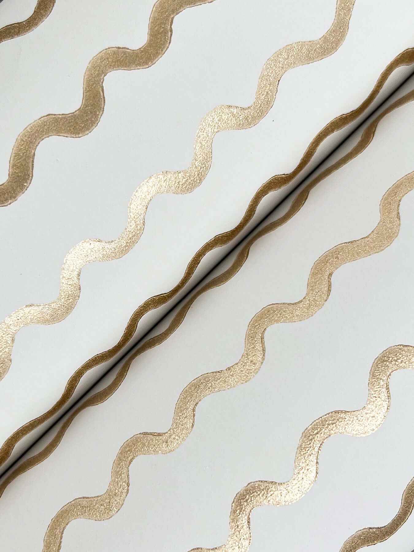 Rickrack Gold Wallpaper - York Wallcoverings - RF7551 - York Wallcoverings Wallpaper