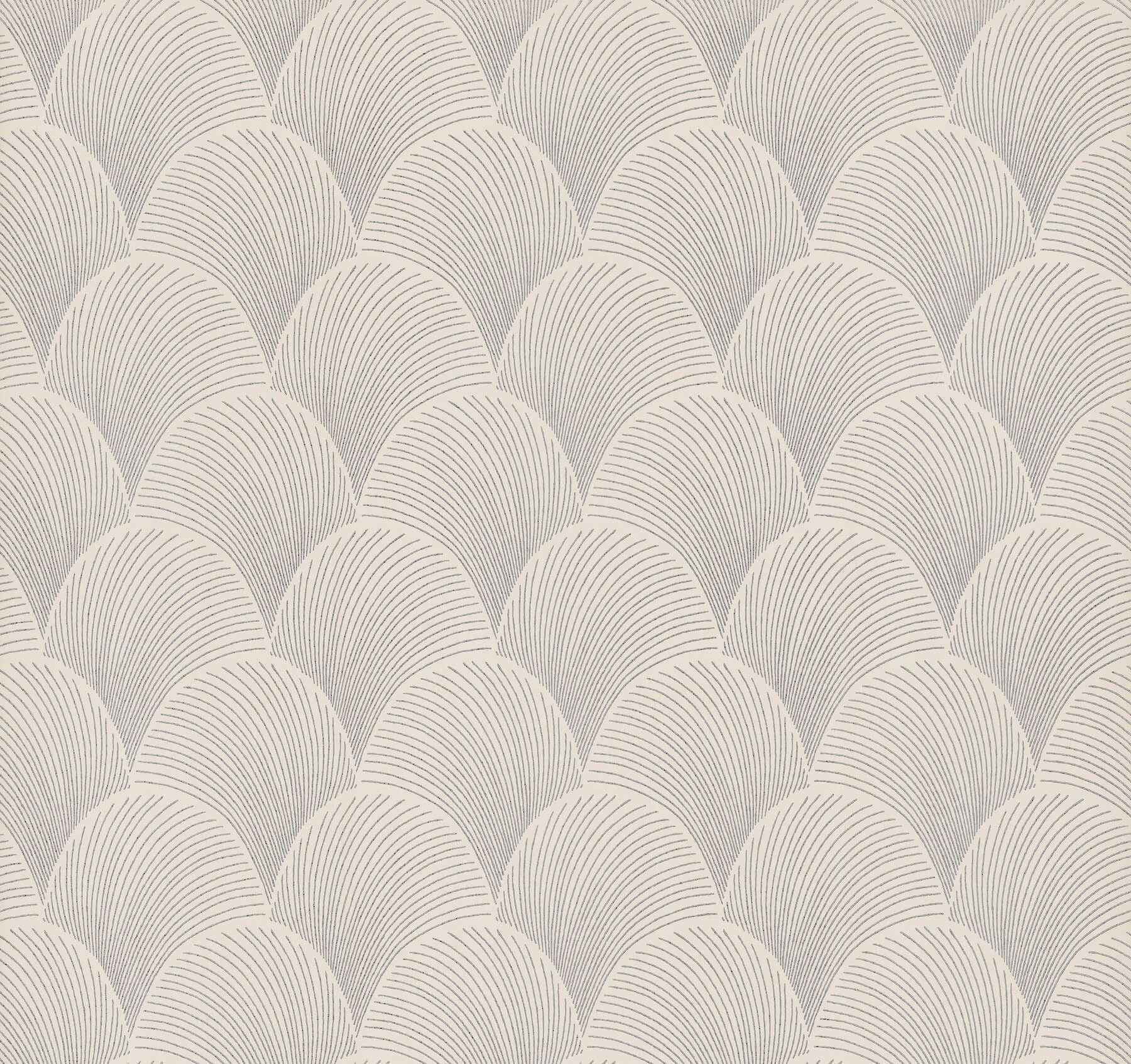 Metallic Cream Scallop Wallpaper - York Wallcoverings - NT6104 - York Wallcoverings Wallpaper