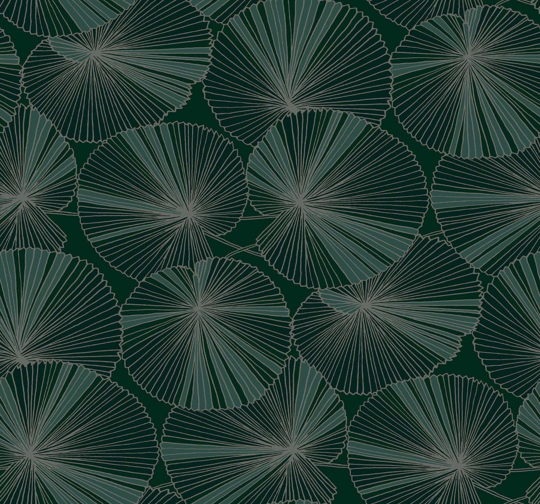 layered-lily-pads-wallpaper-deep-green-york-wallcoverings-nt6111