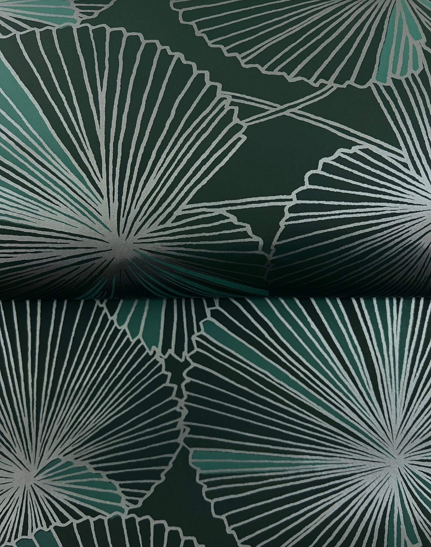 layered-lily-pads-wallpaper-deep-green-york-wallcoverings-nt6111