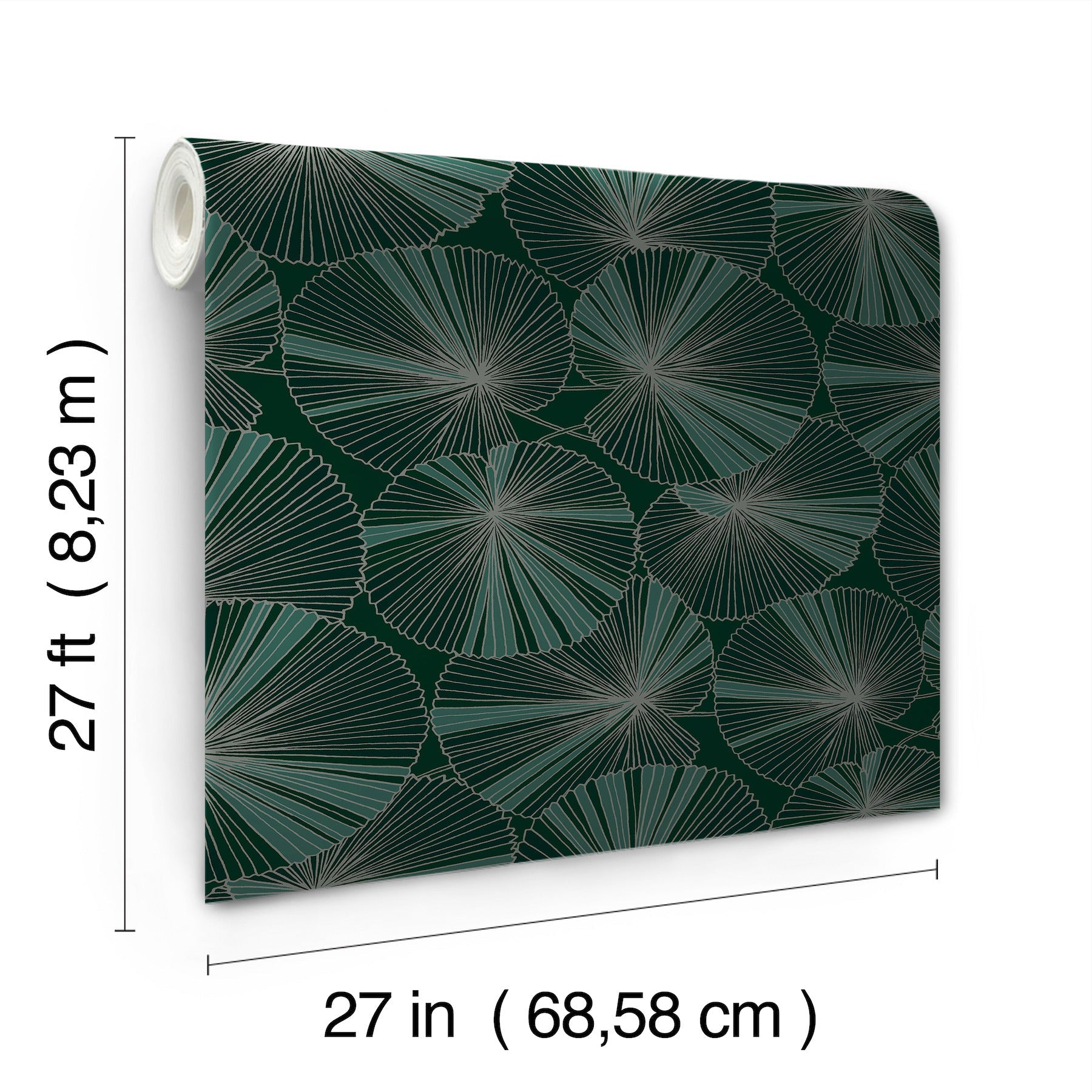 layered-lily-pads-wallpaper-deep-green-york-wallcoverings-nt6111