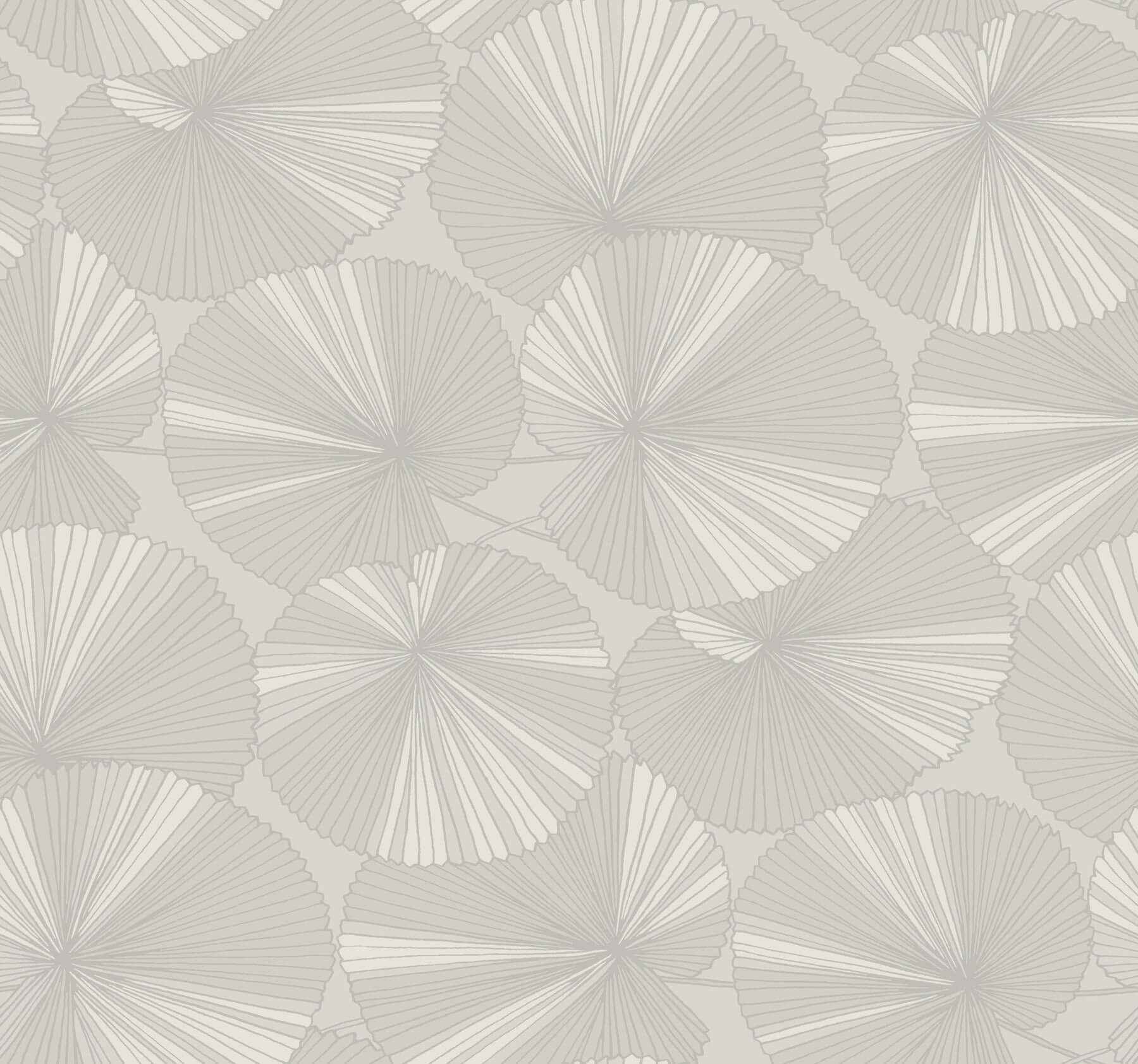 Layered Grey Lily Pads Wallpaper - York Wallcoverings - NT6114 - York Wallcoverings Wallpaper