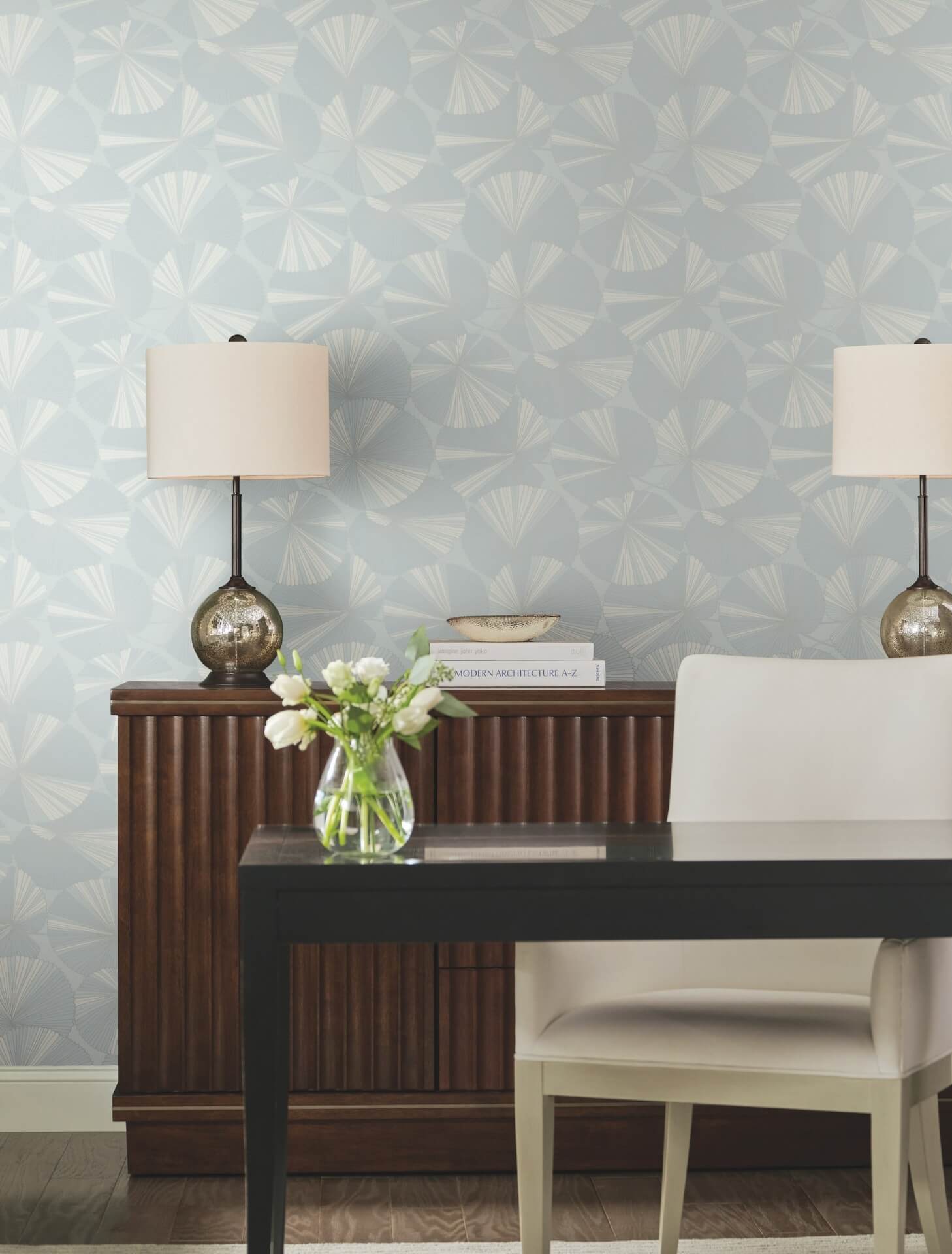 layered-spa-lily-pads-wallpaper-york-wallcoverings-nt6116 - York Wallpaper Wallpaper