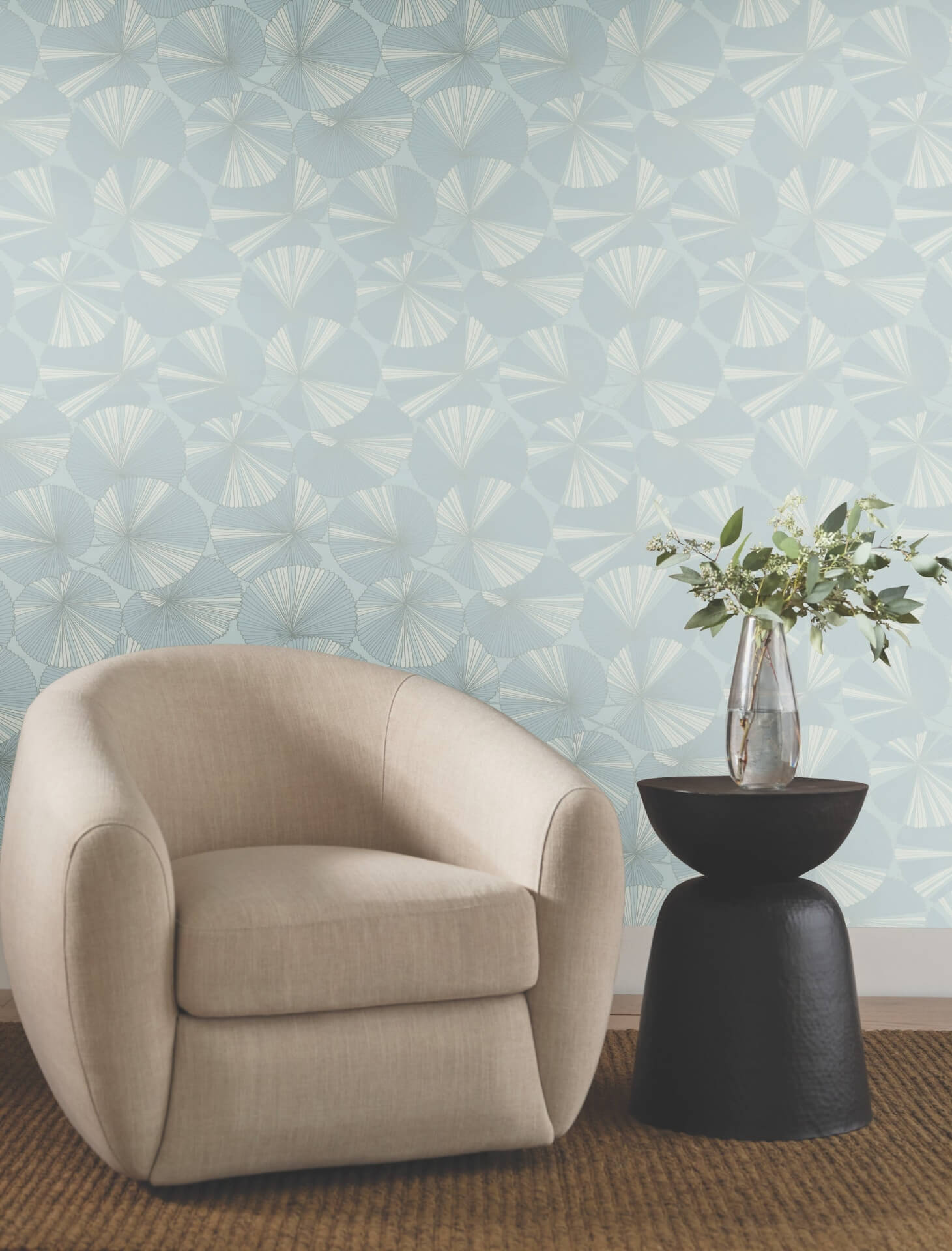 layered-spa-lily-pads-wallpaper-york-wallcoverings-nt6116 - York Wallpaper Wallpaper