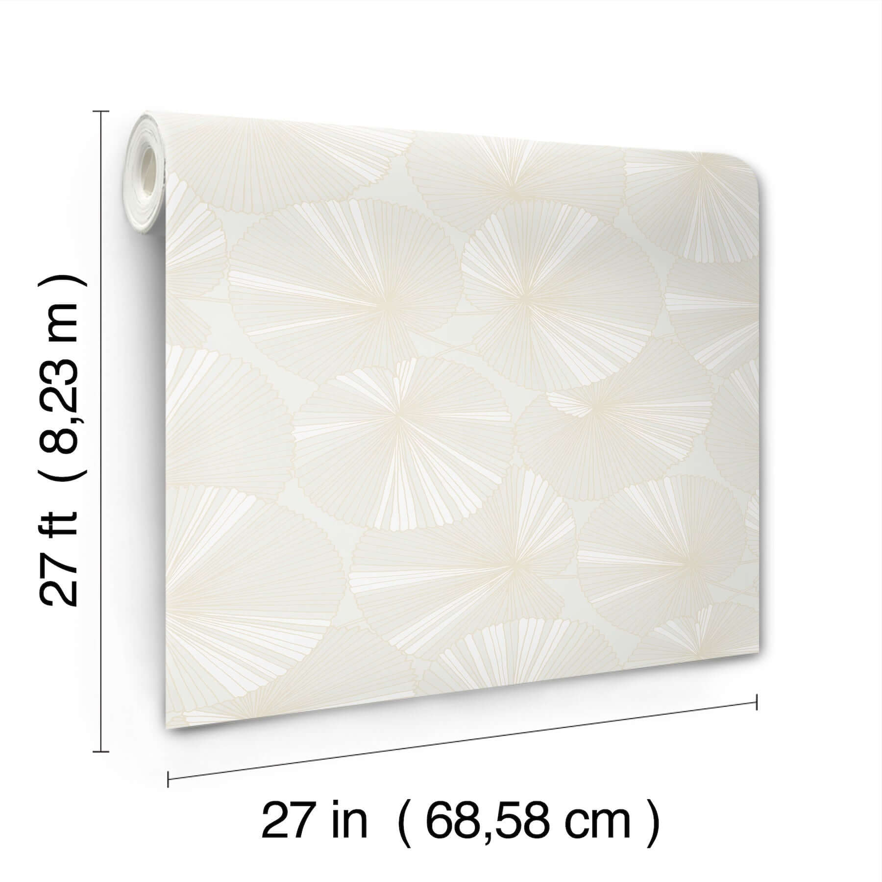 layered-white-lily-pads-wallpaper-york-wallcoverings-nt6112 - York Wallpaper Wallpaper