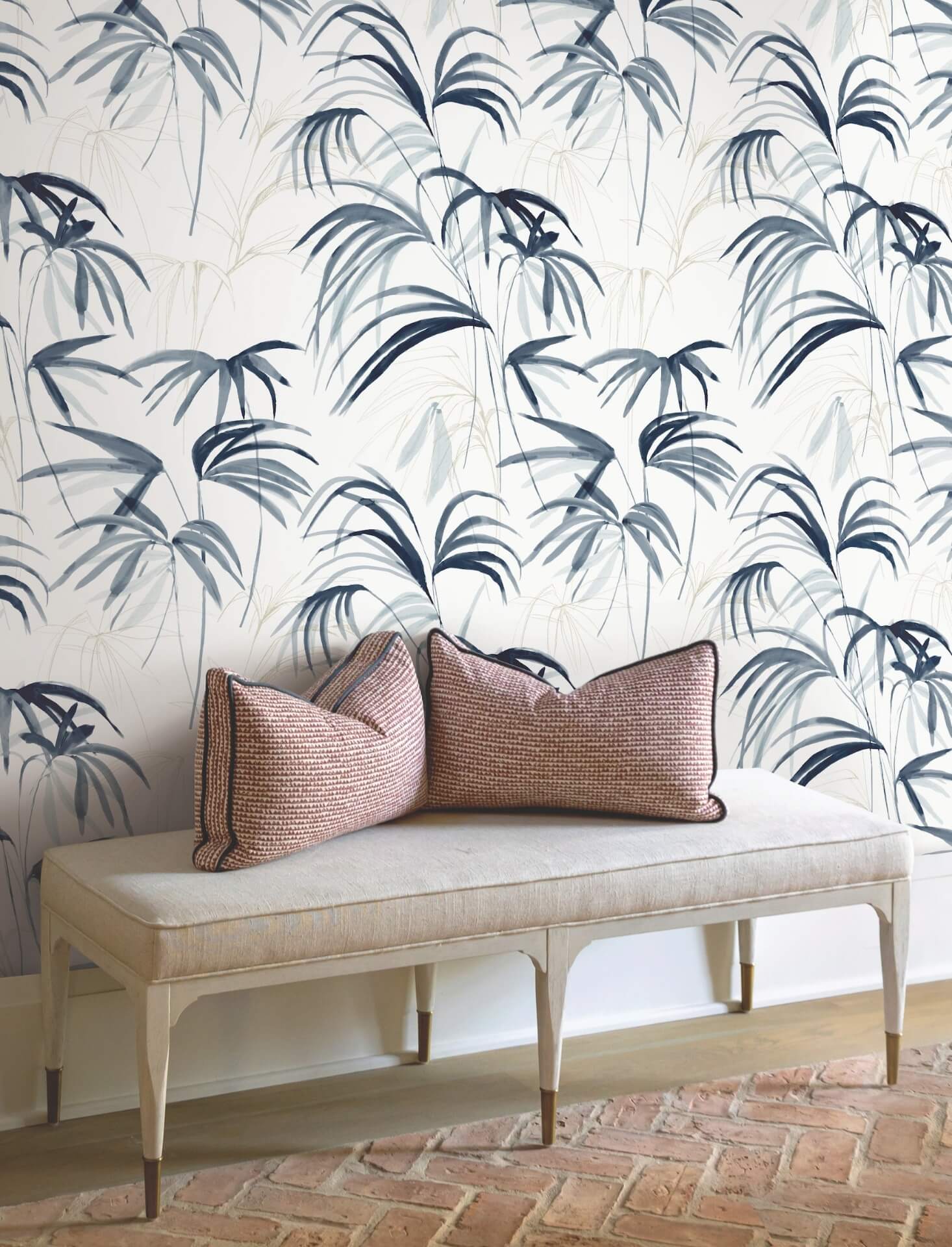 inky-blue-palms-wallpaper-york-wallcoverings-nt6122 - York Wallpaper Wallpaper