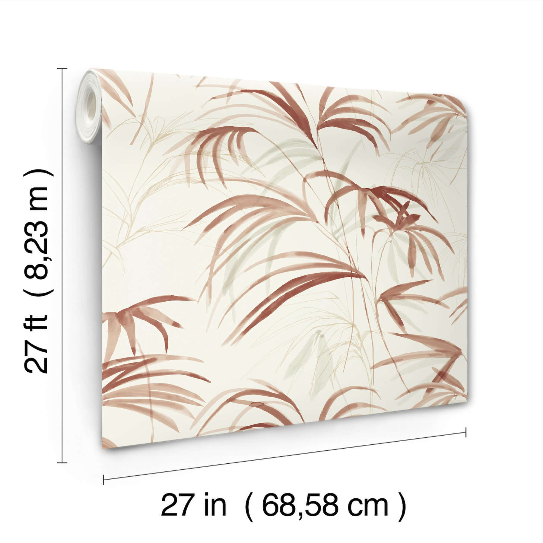 inky-palms-wallpaper-clay-york-wallcoverings-nt6124 - York Wallcoverings Wallpaper
