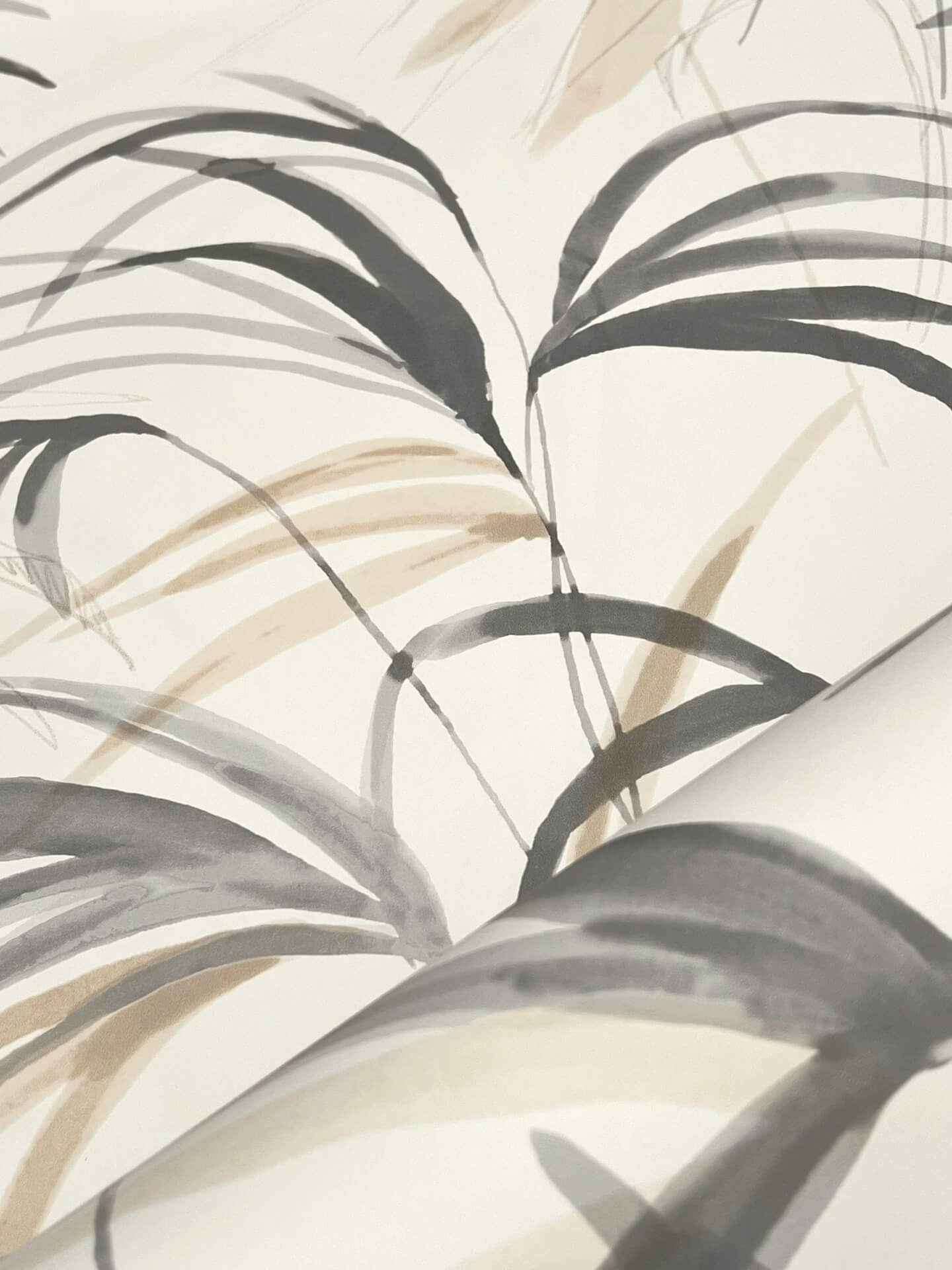 Inky Warm Neutral Palms Wallpaper - York Wallcoverings - NT6125 - York Wallcoverings Wallpaper