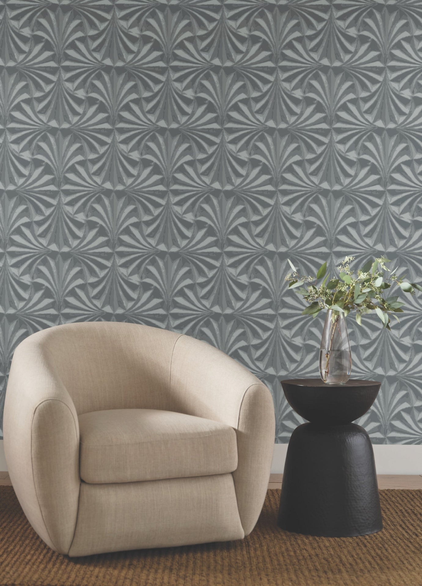 sculpted-fans-wallpaper-charcoal-york-wallcoverings-nt6127