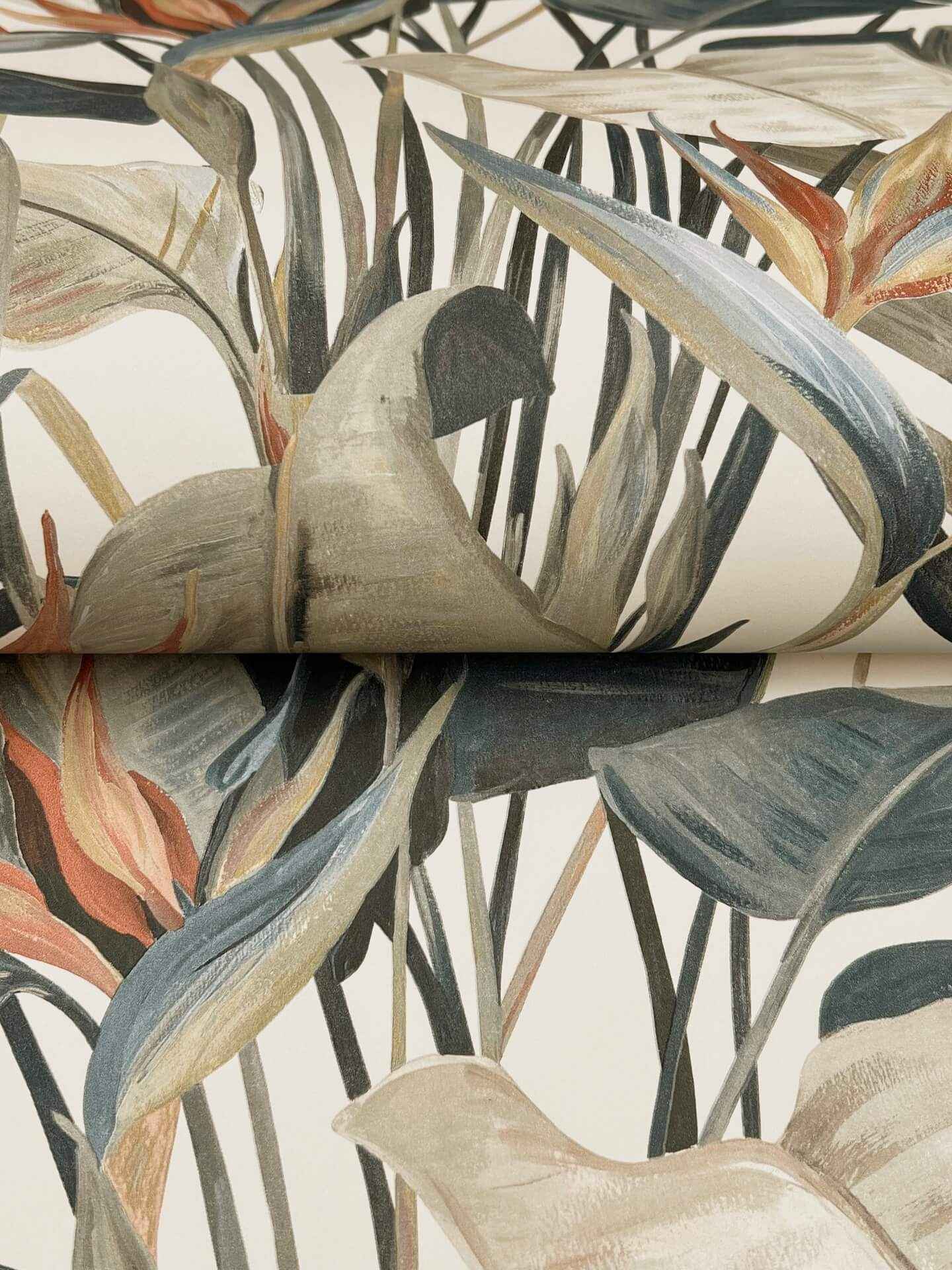 Tropical Plush Neutral Cabana Wallpaper - York Wallcoverings - NT6133 - York Wallcoverings Wallpaper