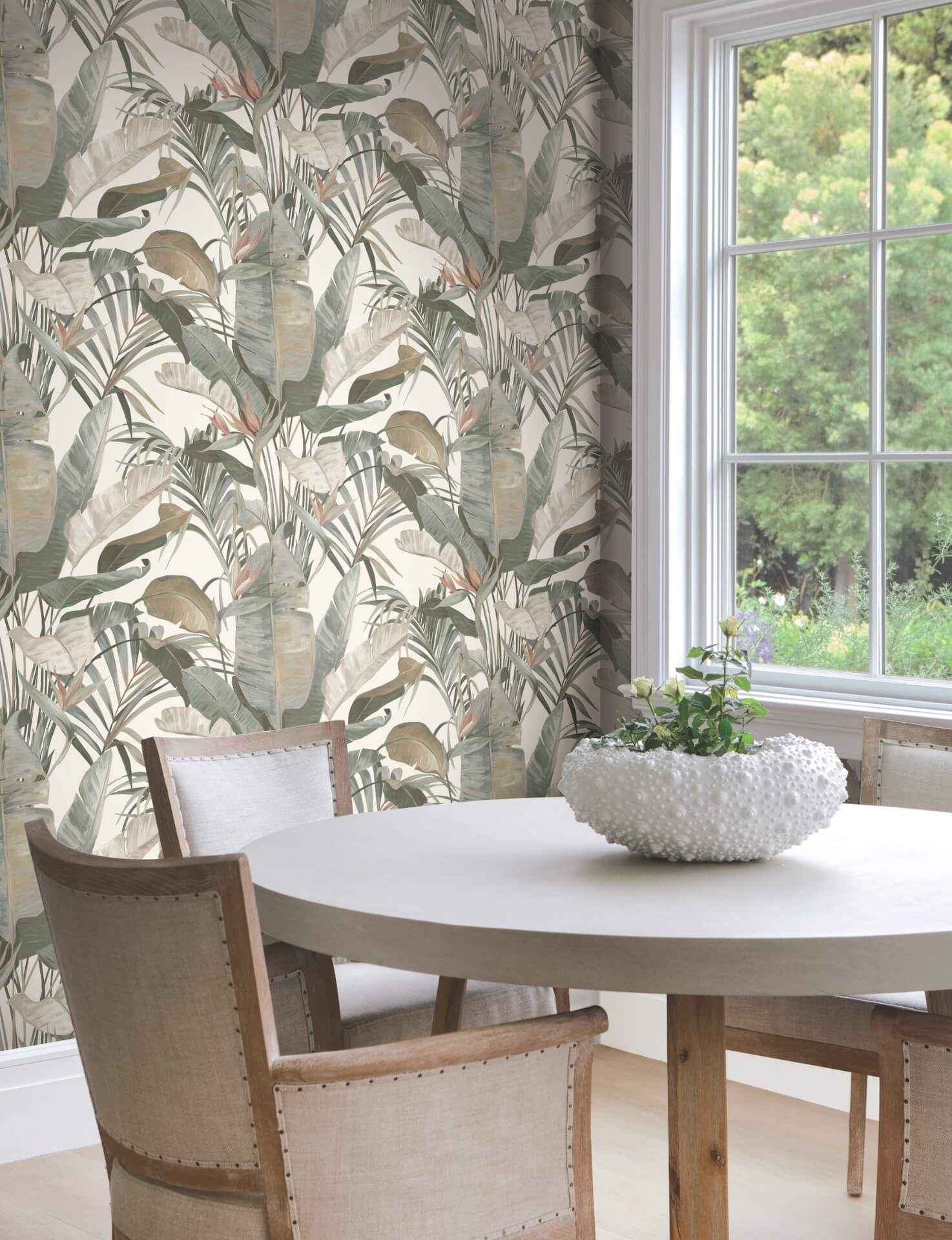 Tropical White Cabana Wallpaper - York Wallcoverings - NT6131 - York Wallcoverings Wallpaper