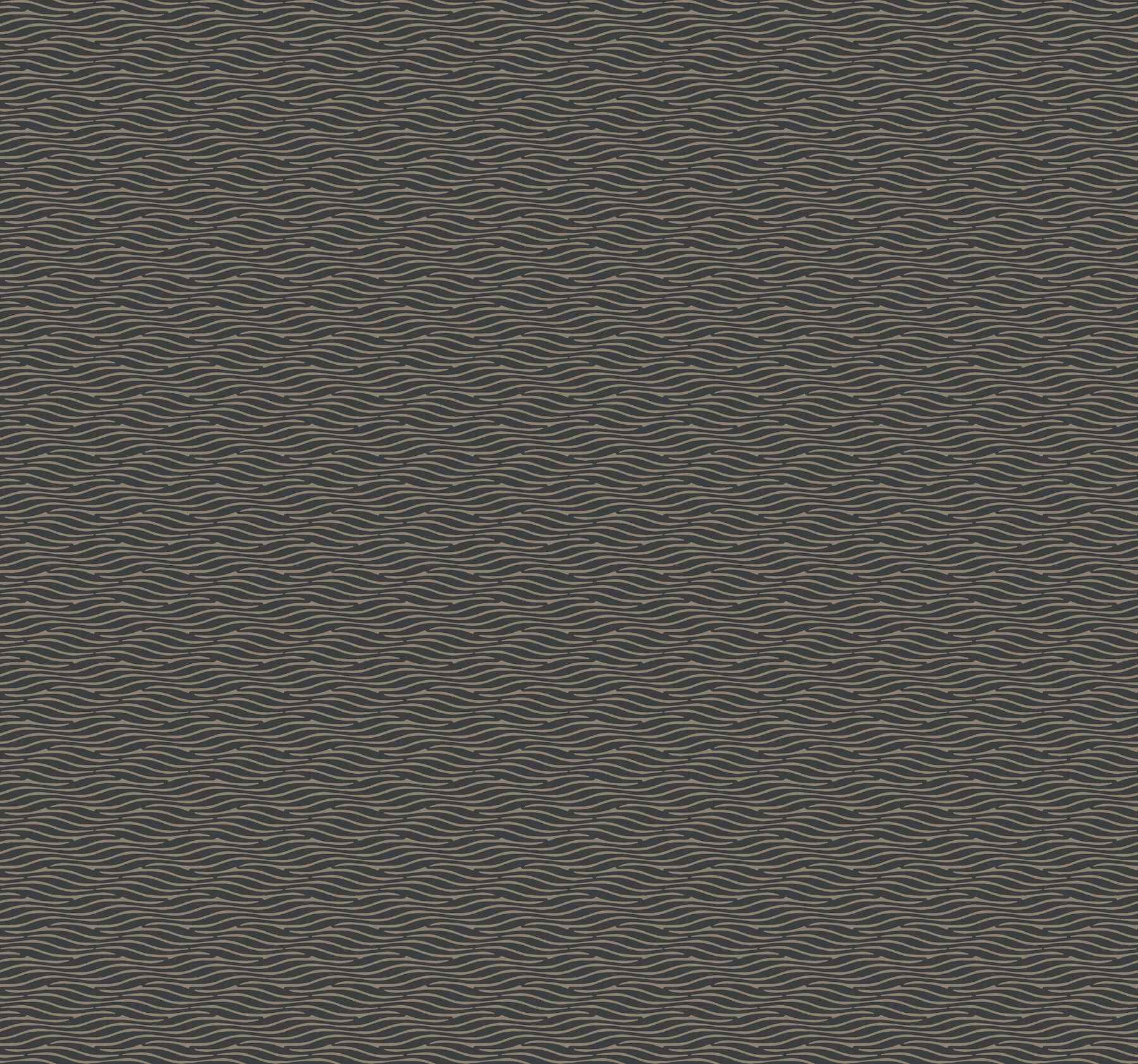 Elevated Black Waves Wallpaper - York Wallcoverings - NT6151 - York Wallcoverings Wallpaper