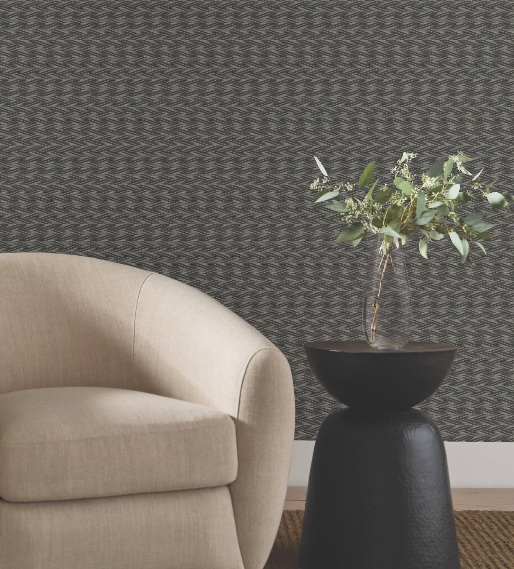 elevated-black-waves-wallpaper-york-wallcoverings-nt6151 - York Wallpaper Wallpaper