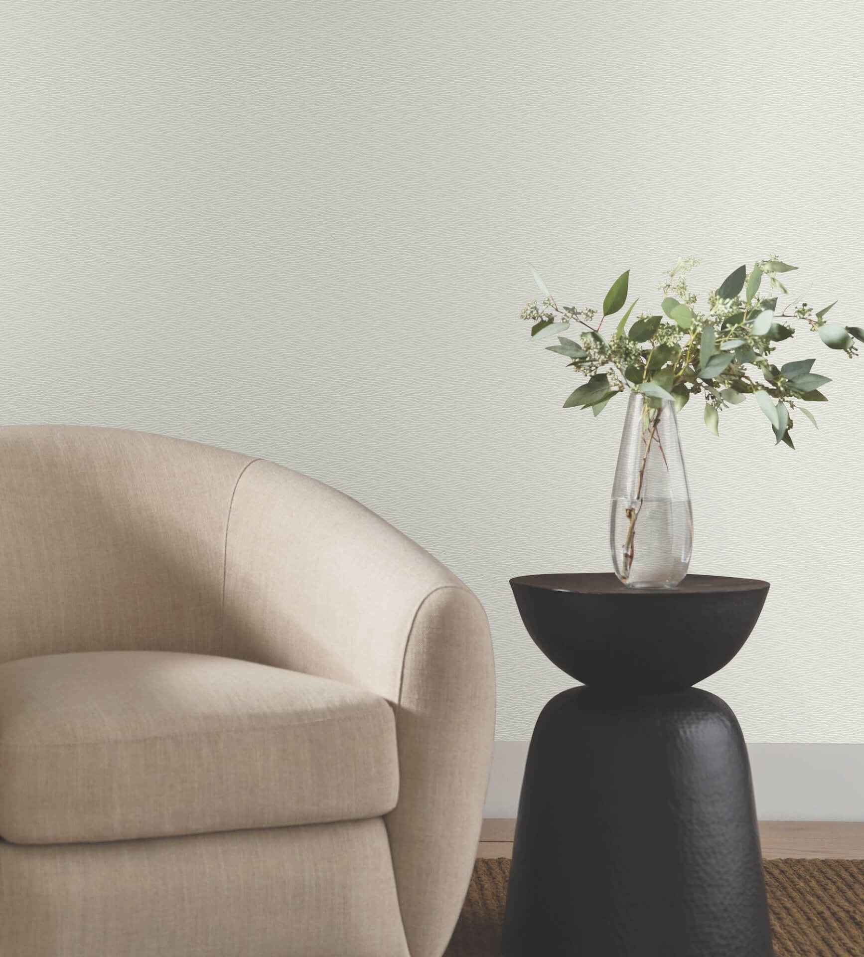 Elevated Grey Waves Wallpaper - York Wallcoverings - NT6152 - York Wallcoverings Wallpaper