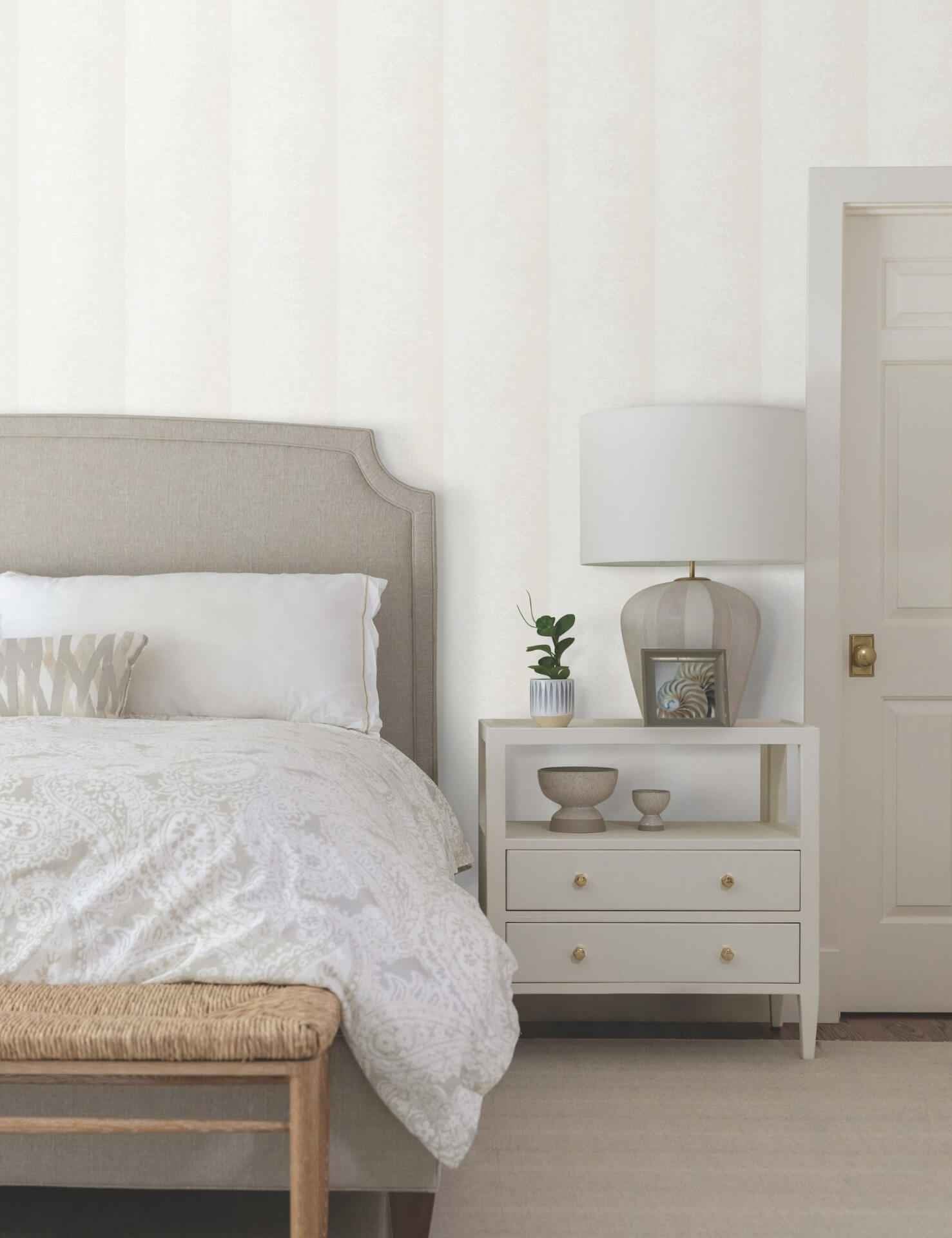 Particle Pearl Stripe Wallpaper - York Wallcoverings - NT6165 - York Wallcoverings Wallpaper