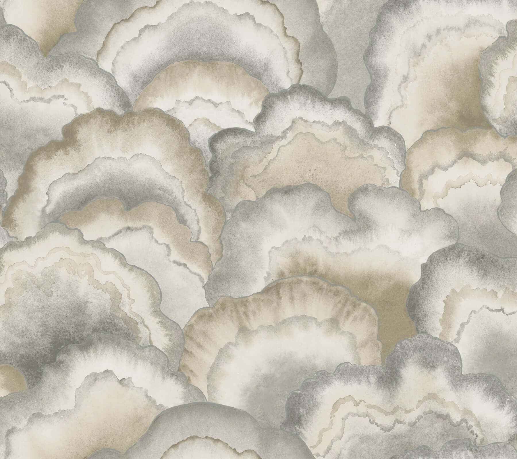 Abalone Smokey Fans Wallpaper - York Wallcoverings - NT6183 - York Wallcoverings Wallpaper