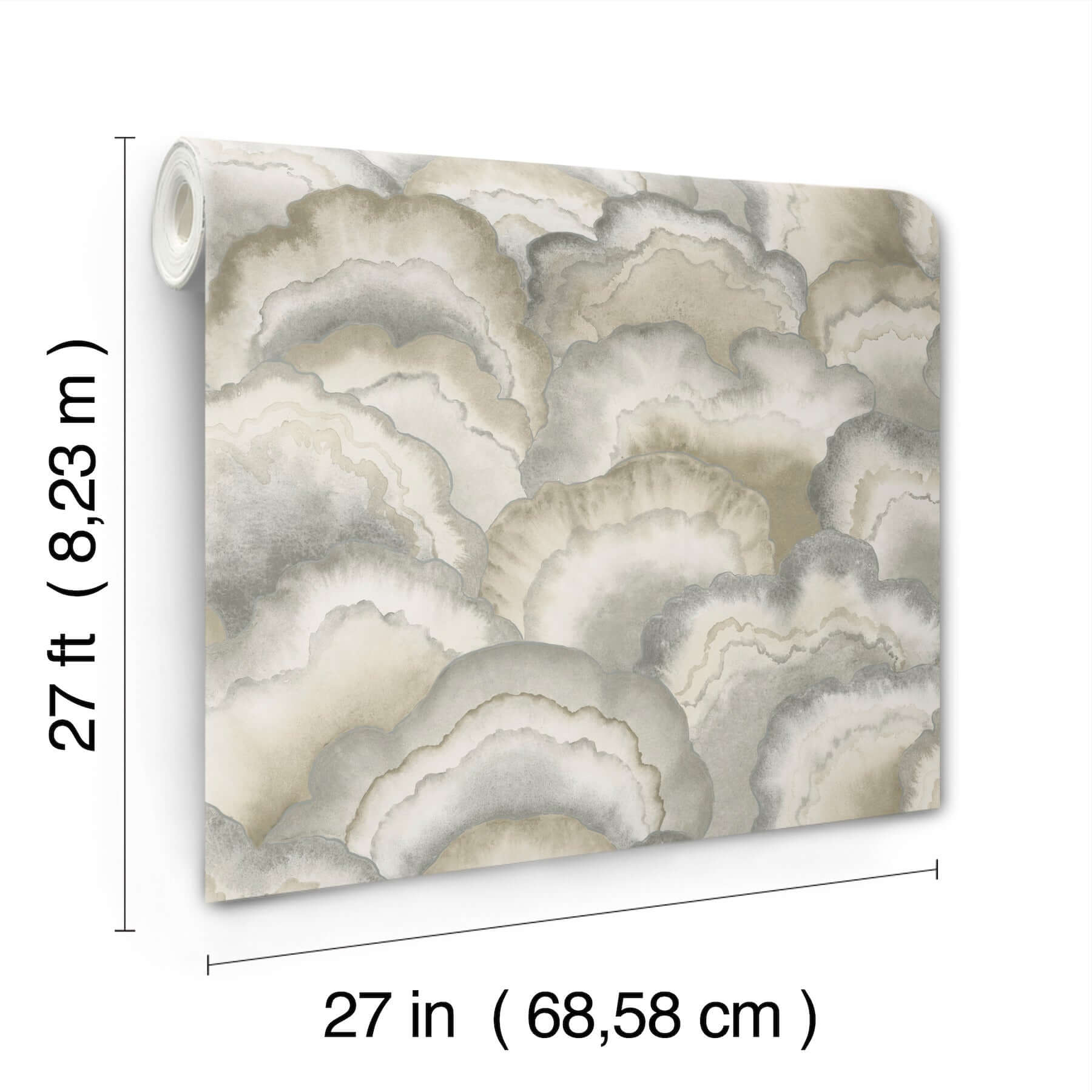abalone-fans-wallpaper-smokey-york-wallcoverings-nt6183 - York Wallcoverings Wallpaper