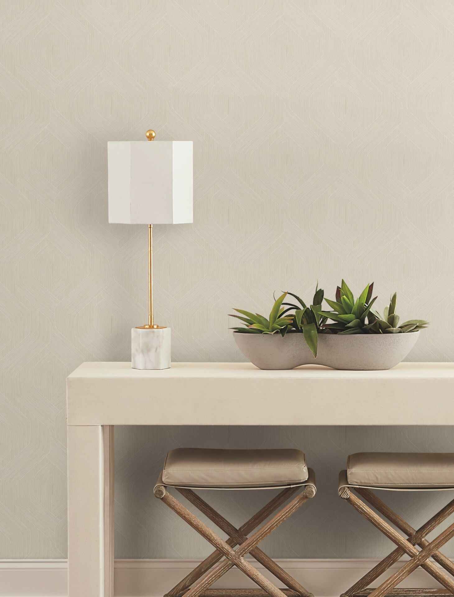 Fine Line Beige Geometric Wallpaper - York Wallcoverings - NT6196 - York Wallcoverings Wallpaper