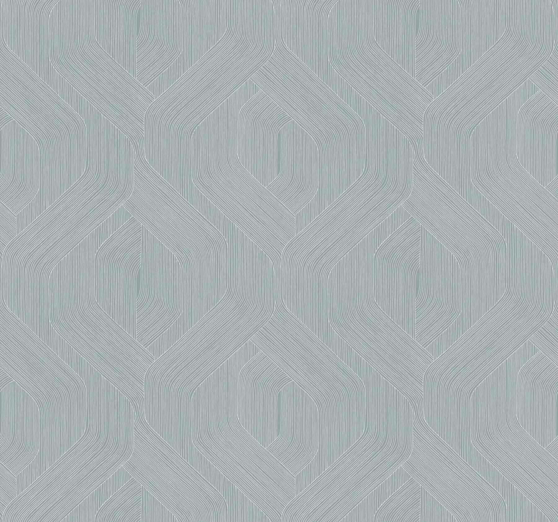 Fine Line Blue Geometric Wallpaper - York Wallcoverings - NT6194 - York Wallcoverings Wallpaper