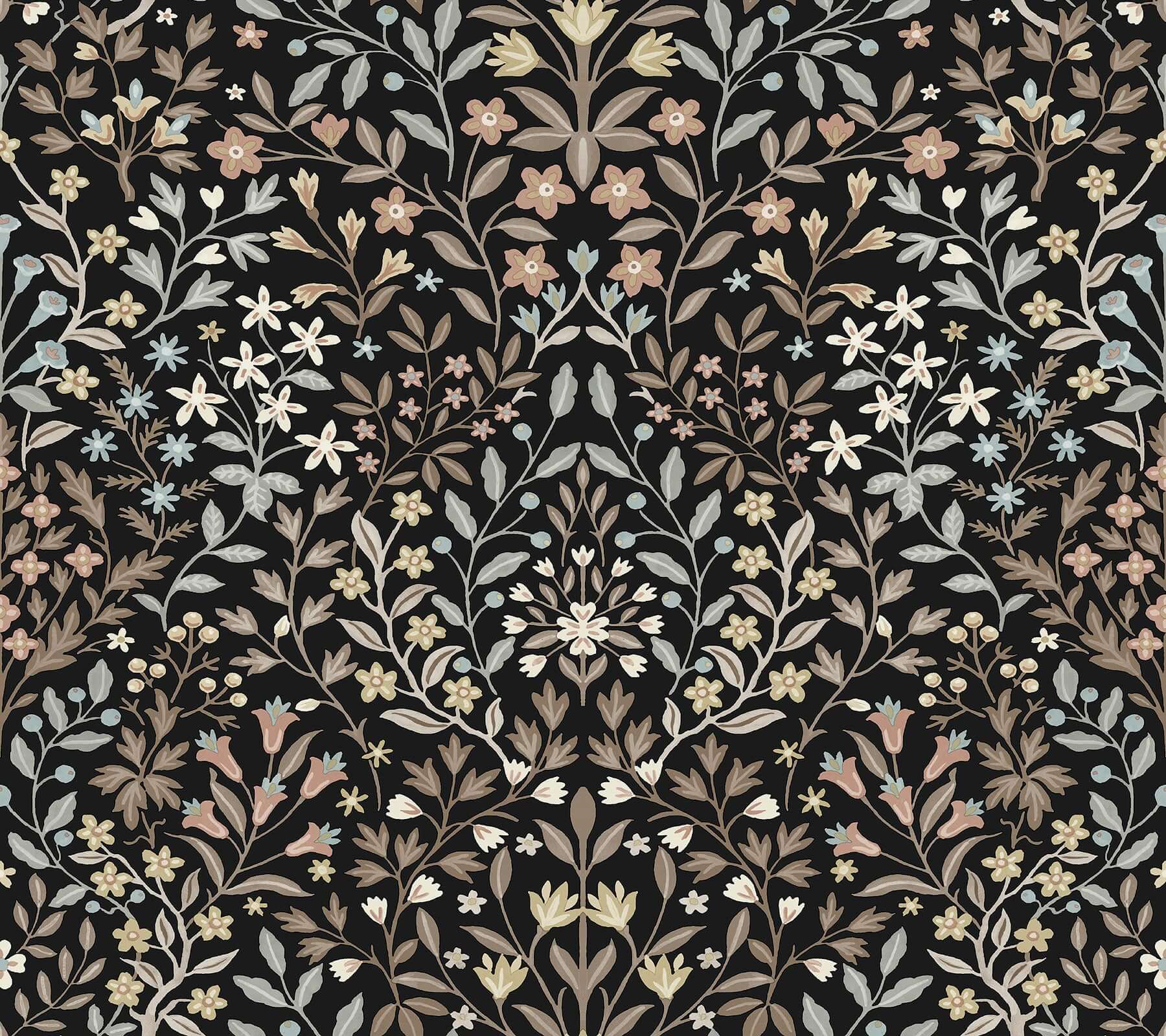 garden-black-neutral-terrace-wallpaper-york-wallcoverings-mf4725 - York Wallpaper Wallpaper