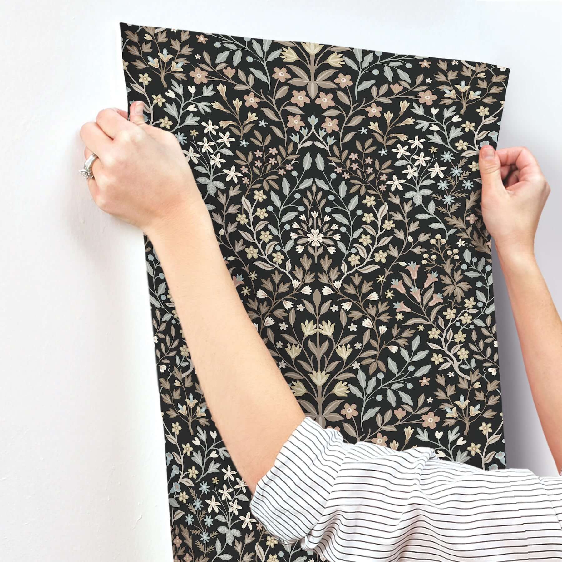garden-black-neutral-terrace-wallpaper-york-wallcoverings-mf4725 - York Wallpaper Wallpaper